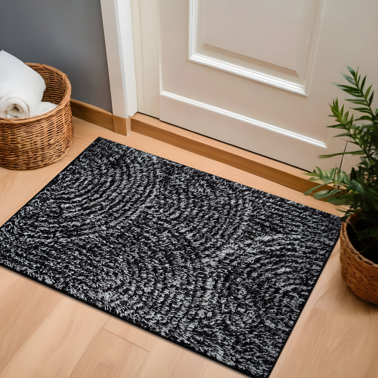 Rugshop Shag Rug High Traffic Areas Rugs for Living Room Bedroom Entrway D.Gray
