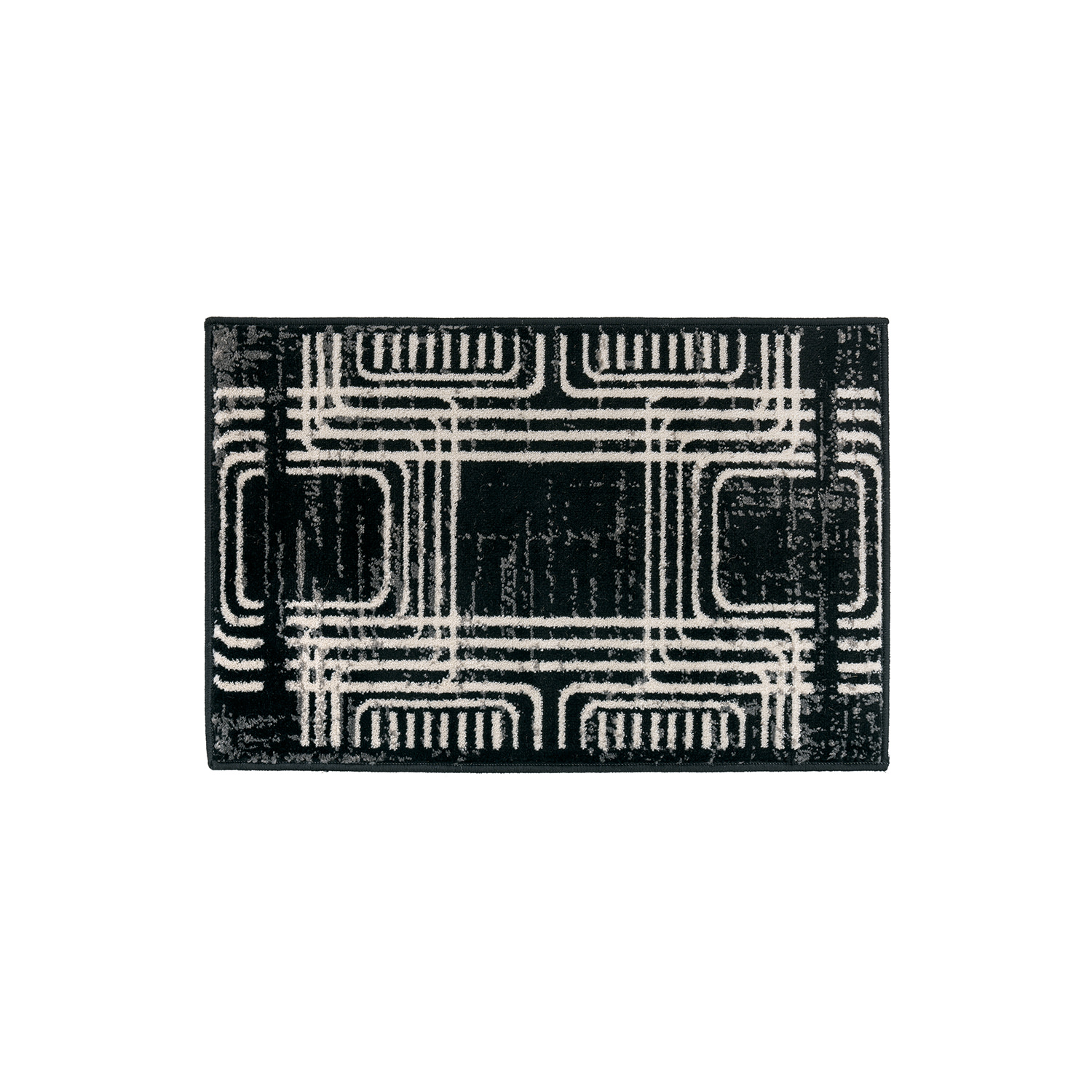 Rugshop Black Rug Bohemian Lines Indoor Area Rug Bedroom Rugs Guest Room Rug New