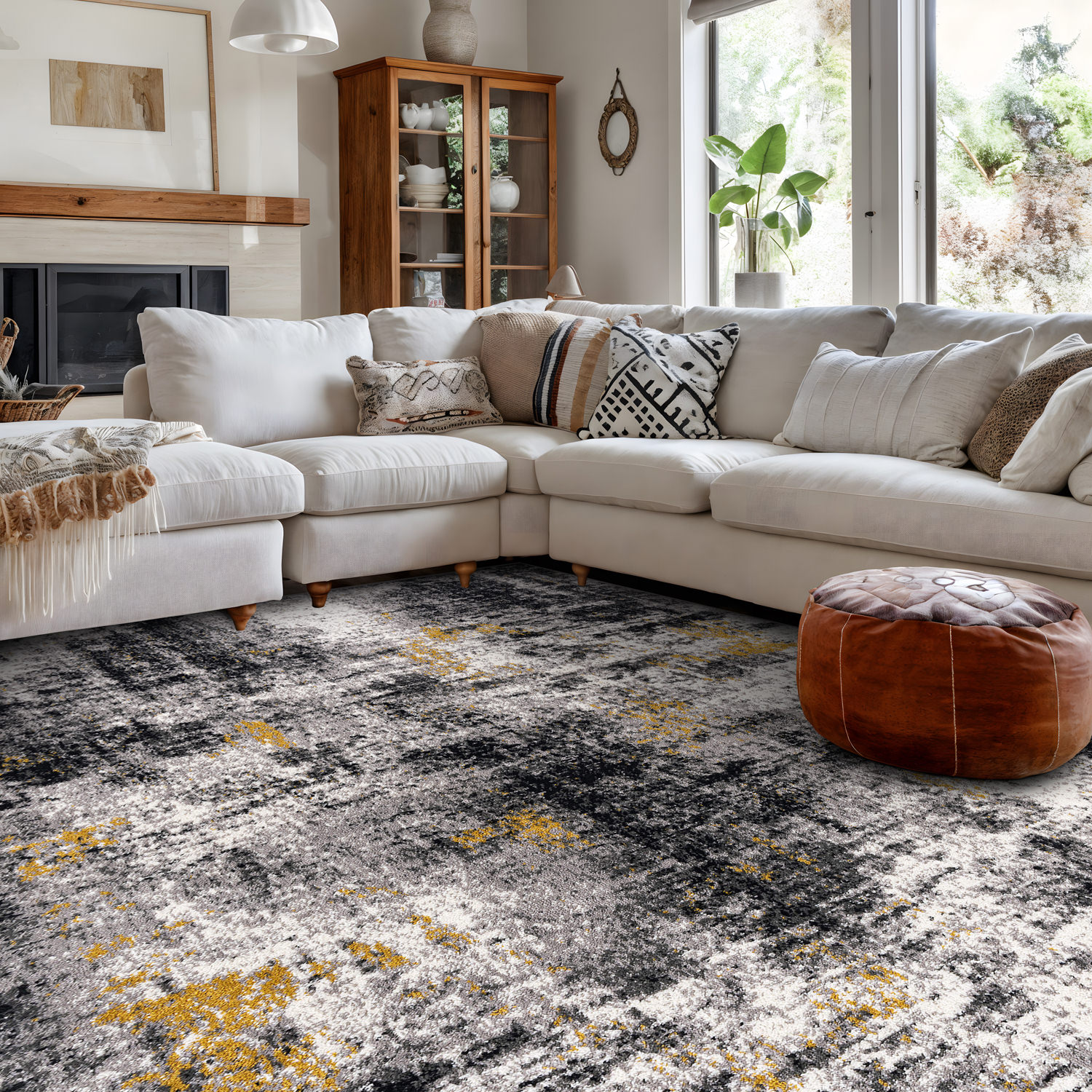 Rugshop Area Rug Adare Contemporary Abstract Carpet for Living Room ...