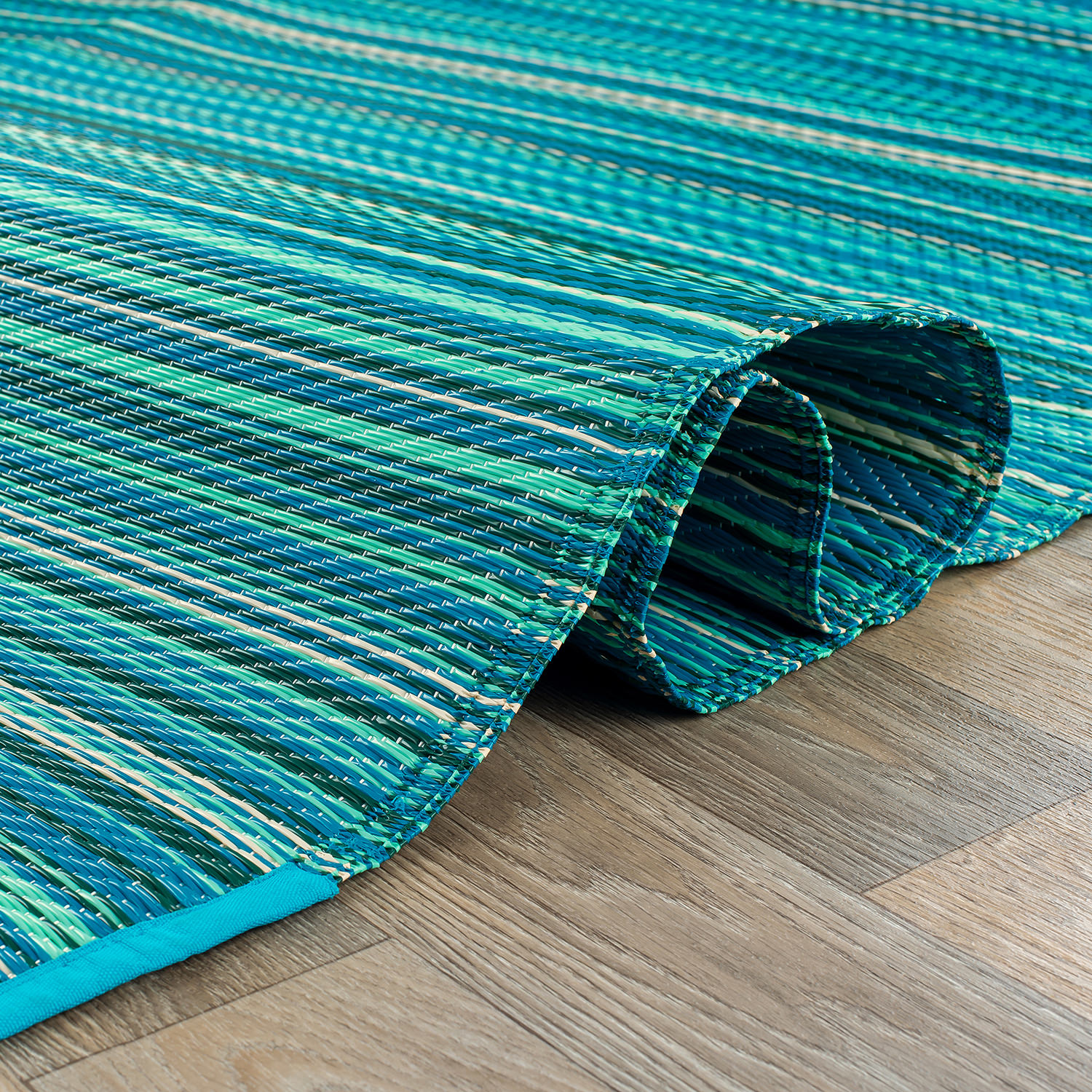 Rugshop Outdoor Carpet Modern Stripe Reversible Plastic Indoor Outdoor Rugs 8x10 - Picture 16 of 54
