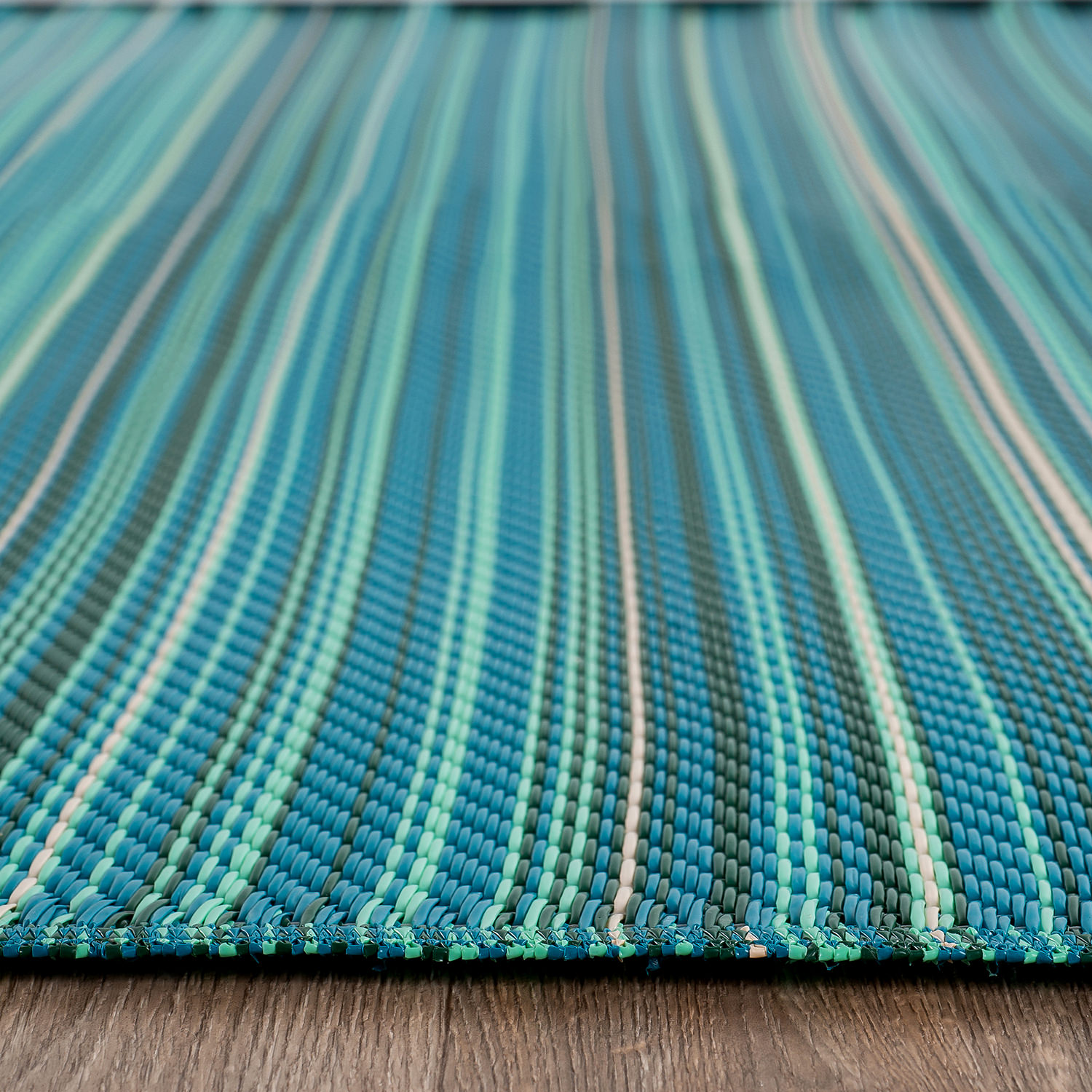 Rugshop Outdoor Carpet Modern Stripe Reversible Plastic Indoor Outdoor Rugs 8x10 - Picture 14 of 54