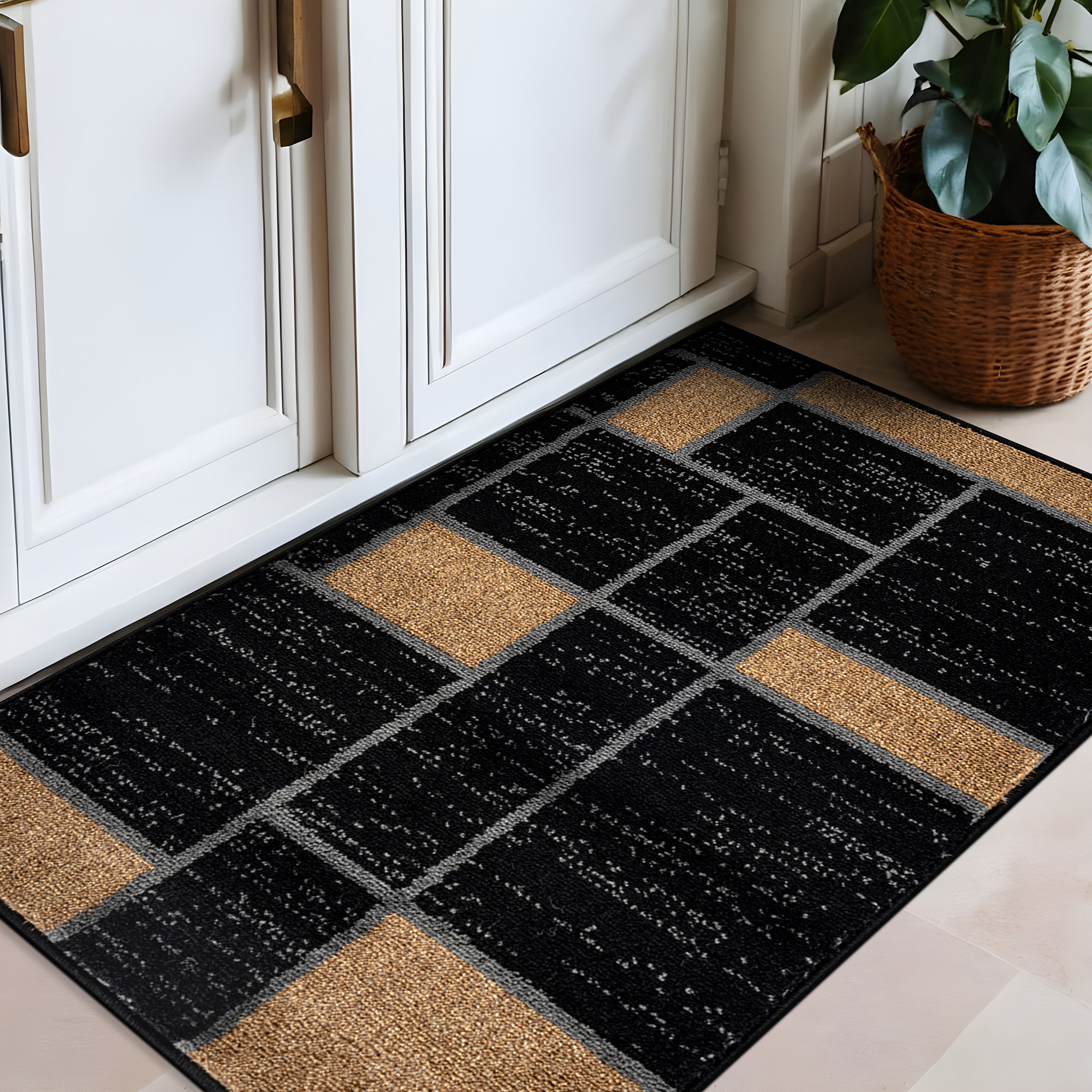 Rugshop Area Rugs Contemporary Modern Boxed Color Block Dining Room Rug New Sale