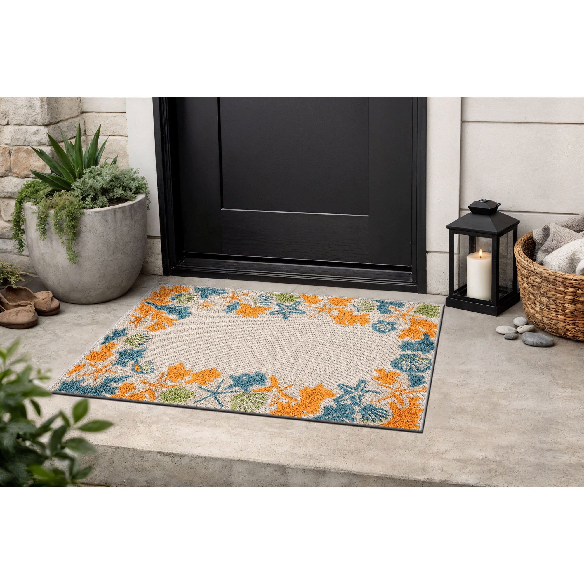 Rugshop Outdoor Carpet Rug Indoor/Outdoor Rug High-Low Textured Area Rug Patio