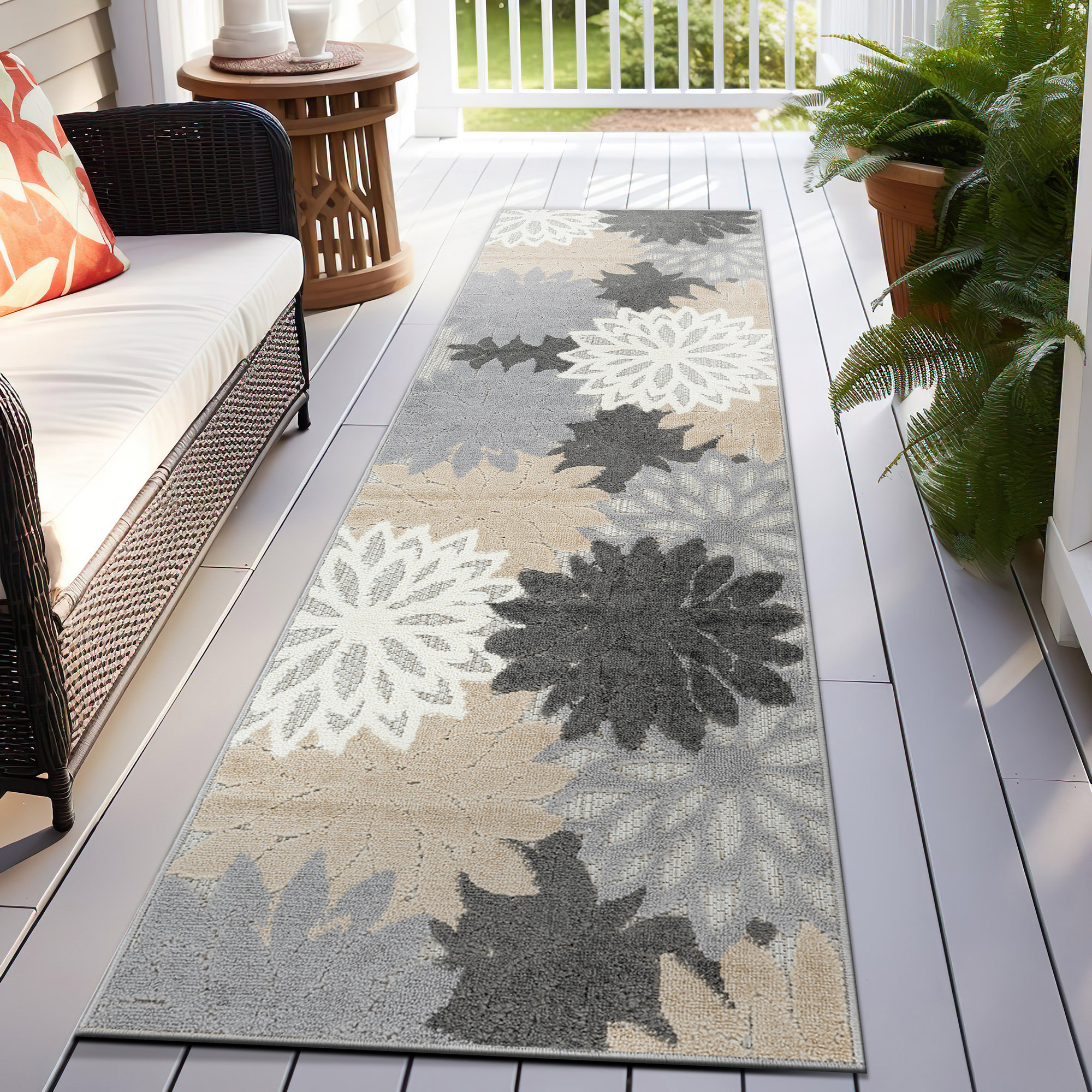 Rugshop Indoor/Outdoor Rug High-Low Textured Area Rug Outdoor Patio Rugs 8X10