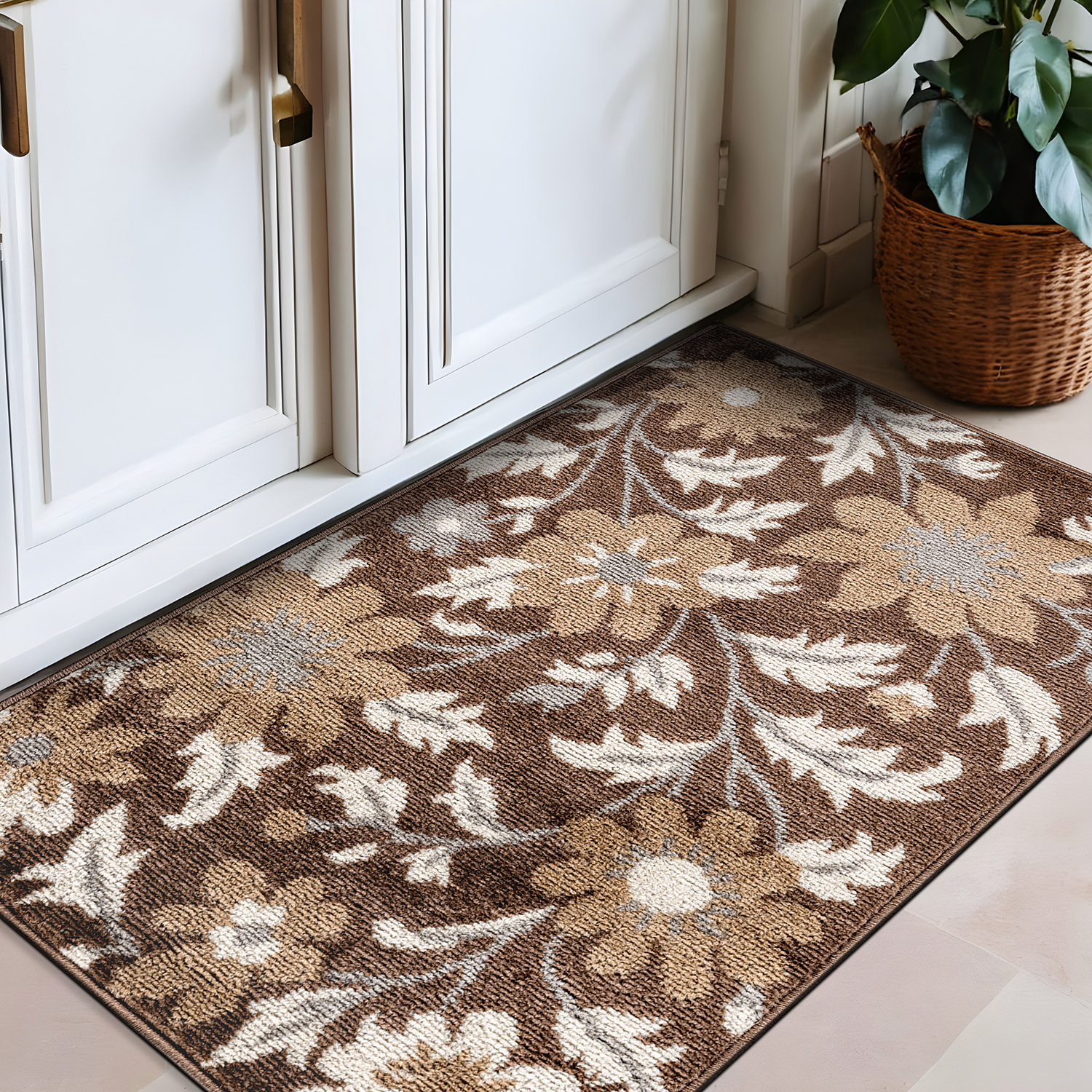 Rugshop Area Cerpet Modern Floral Area Rugs for Living Room Bedroom Entryway Rug