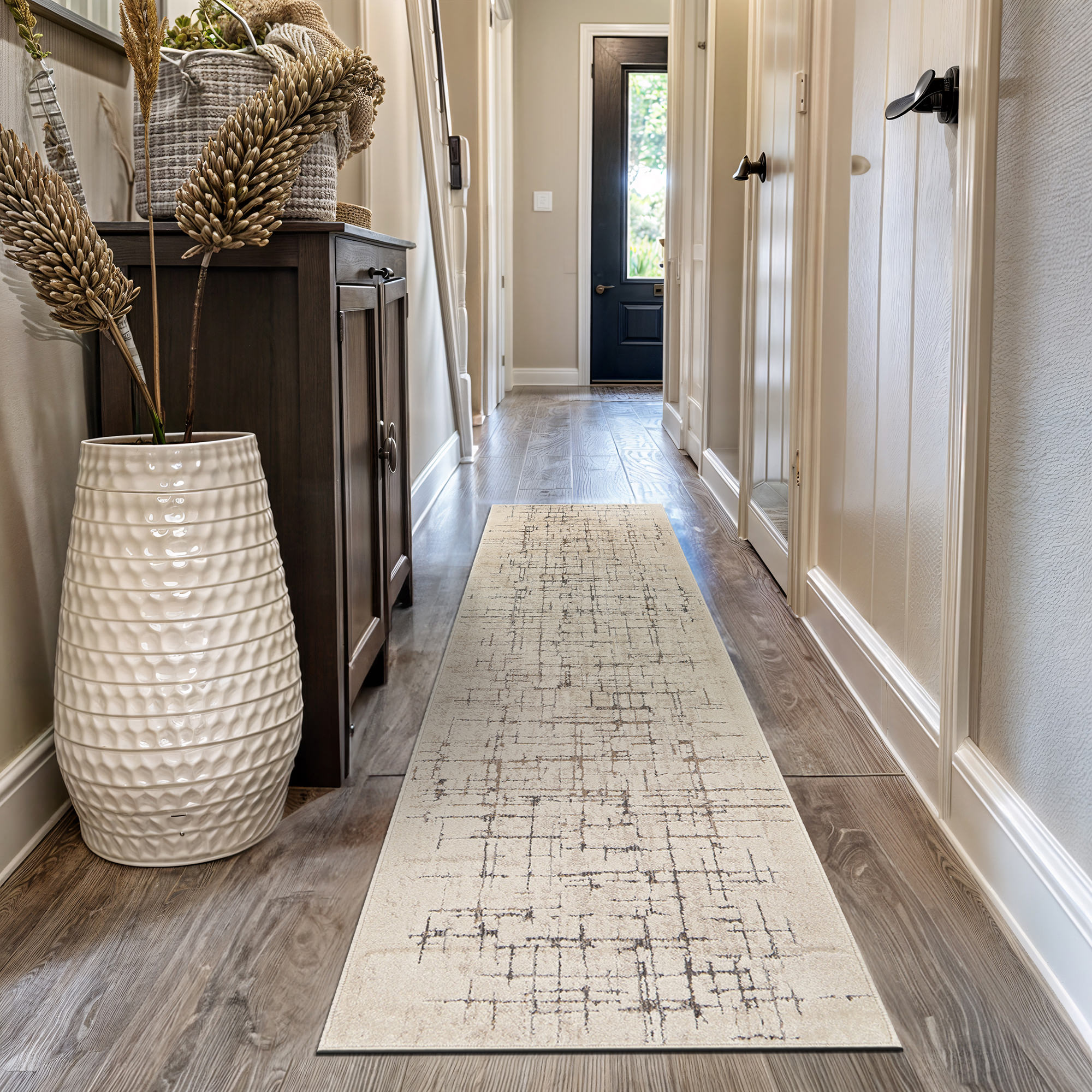 Rugshop Area Rug Textured High-Low Indoor Design Jute Living Room Bedroom Rugs