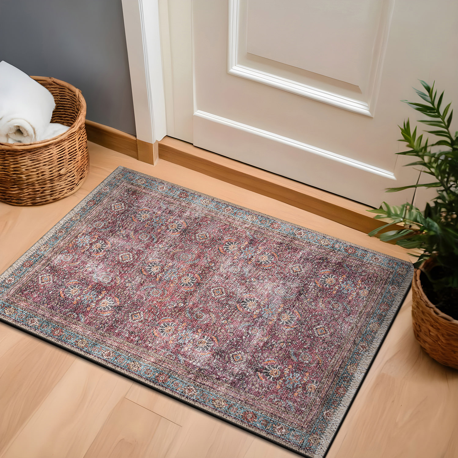 Rugshop Living Room Rugs Distressed Vintage Bordered Machine Washable Area Rugs - Picture 38 of 75