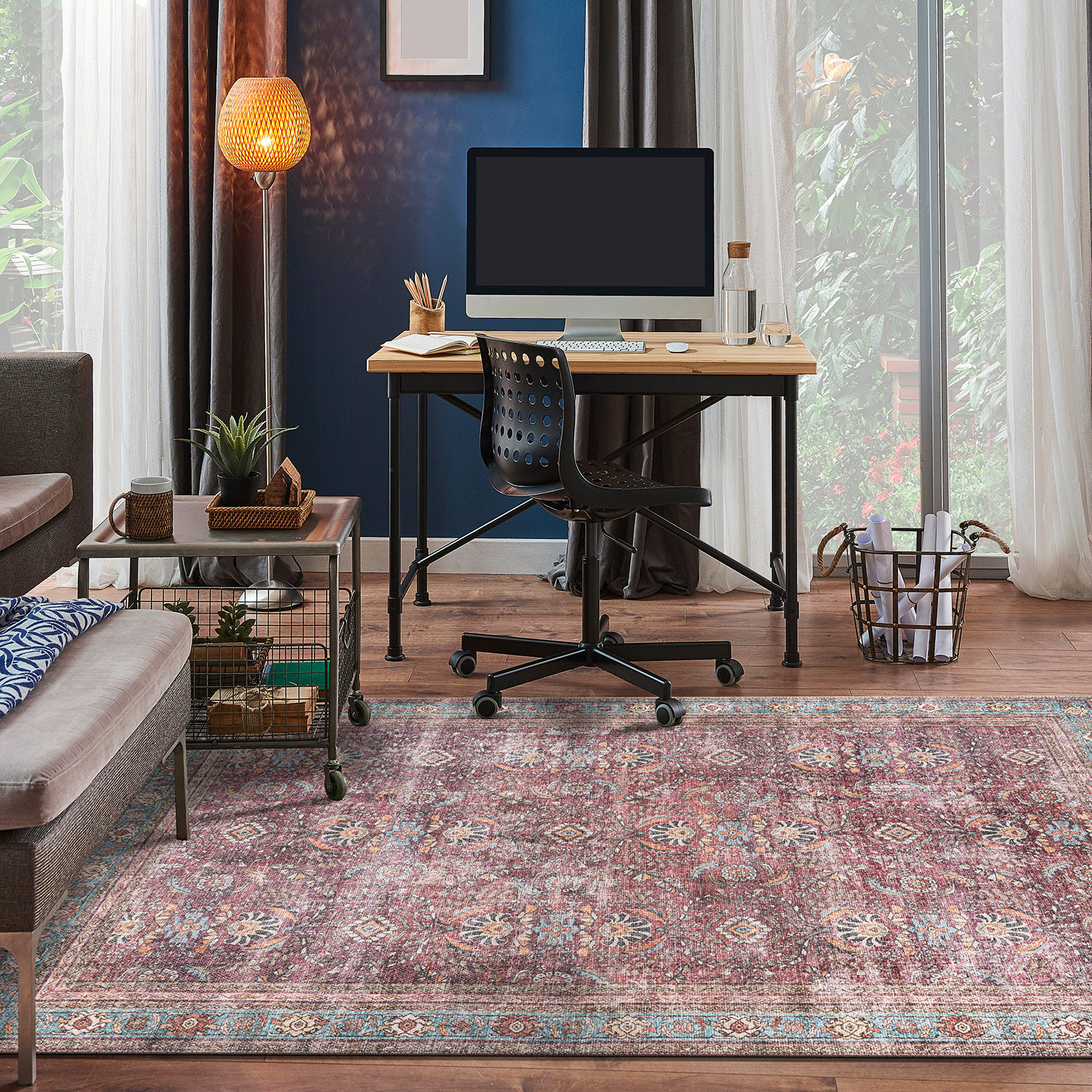Rugshop Living Room Rugs Distressed Vintage Bordered Machine Washable Area Rugs - Picture 46 of 75