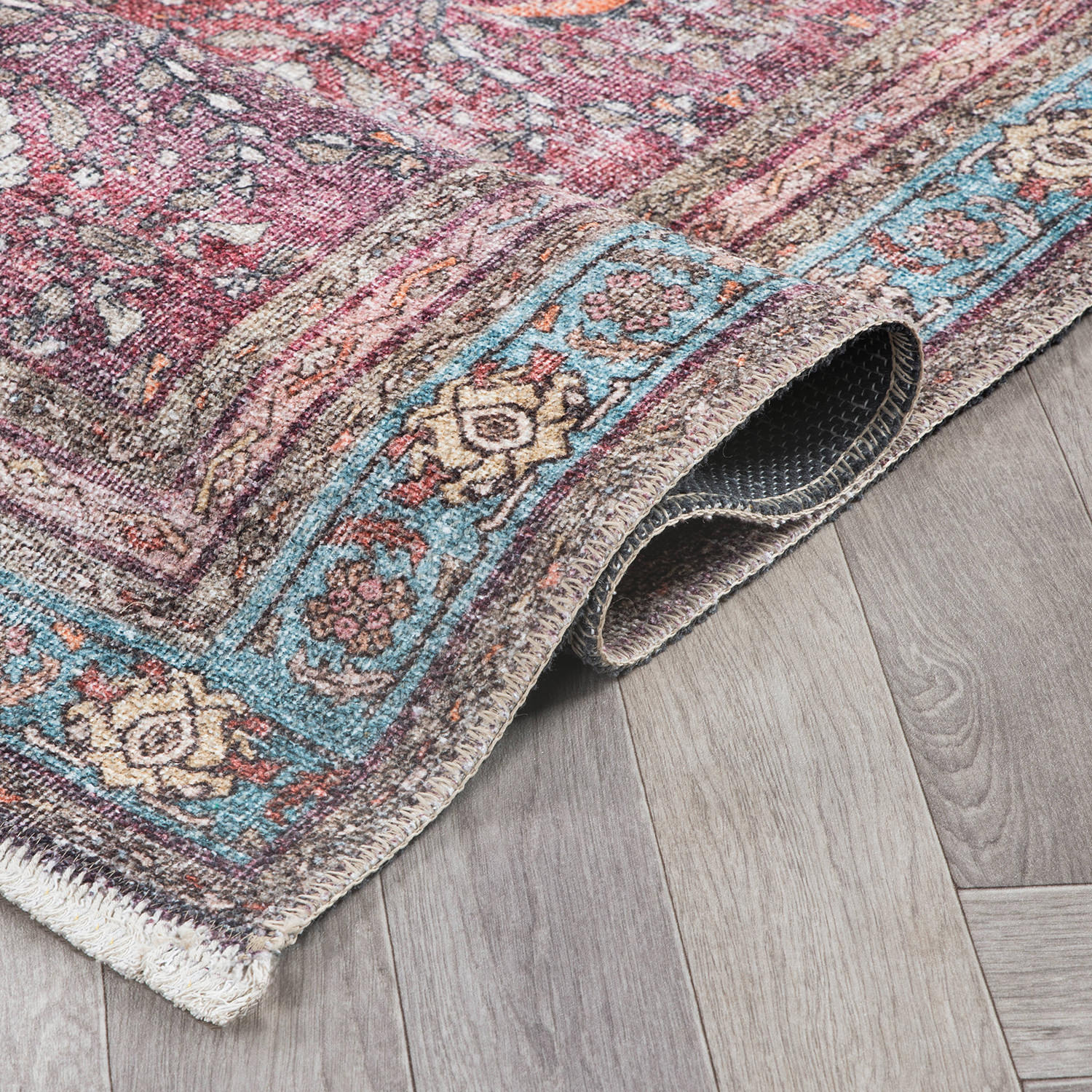Rugshop Living Room Rugs Distressed Vintage Bordered Machine Washable Area Rugs - Picture 5 of 75