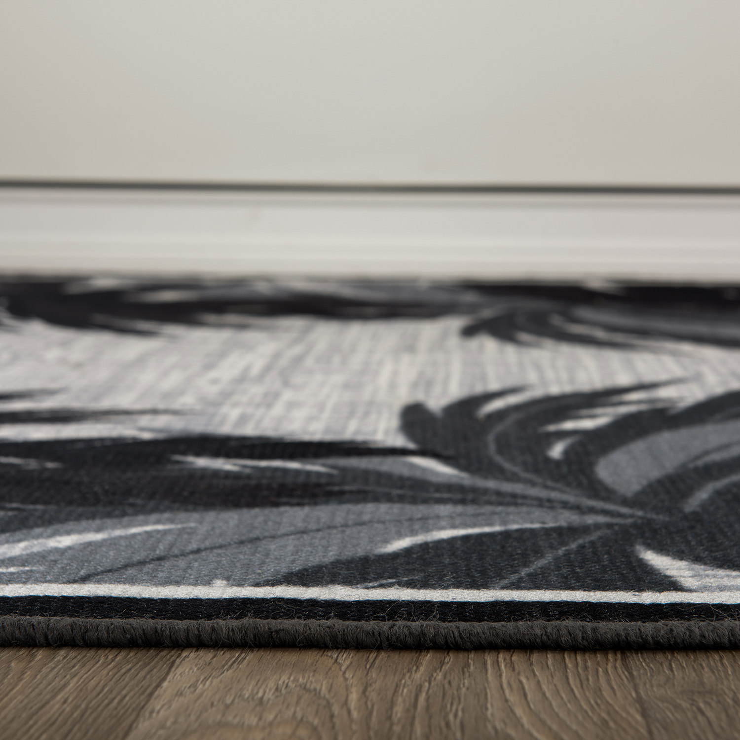 Rugshop Grey Outdoor Rug Tropical Floral Border Flatweave Indoor Outdoor Carpet - Picture 5 of 33