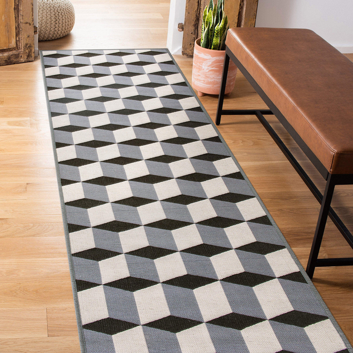 Rugshop Out Door Rugs Contemporary Geometric Flatweave Rug Indoor Outdoor Carpet - Picture 13 of 33