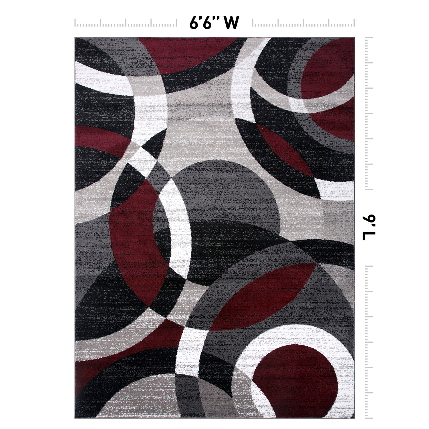 Rugshop Rugs for Living Room 8x10 Geometric Circles Area Rug Carpets ...