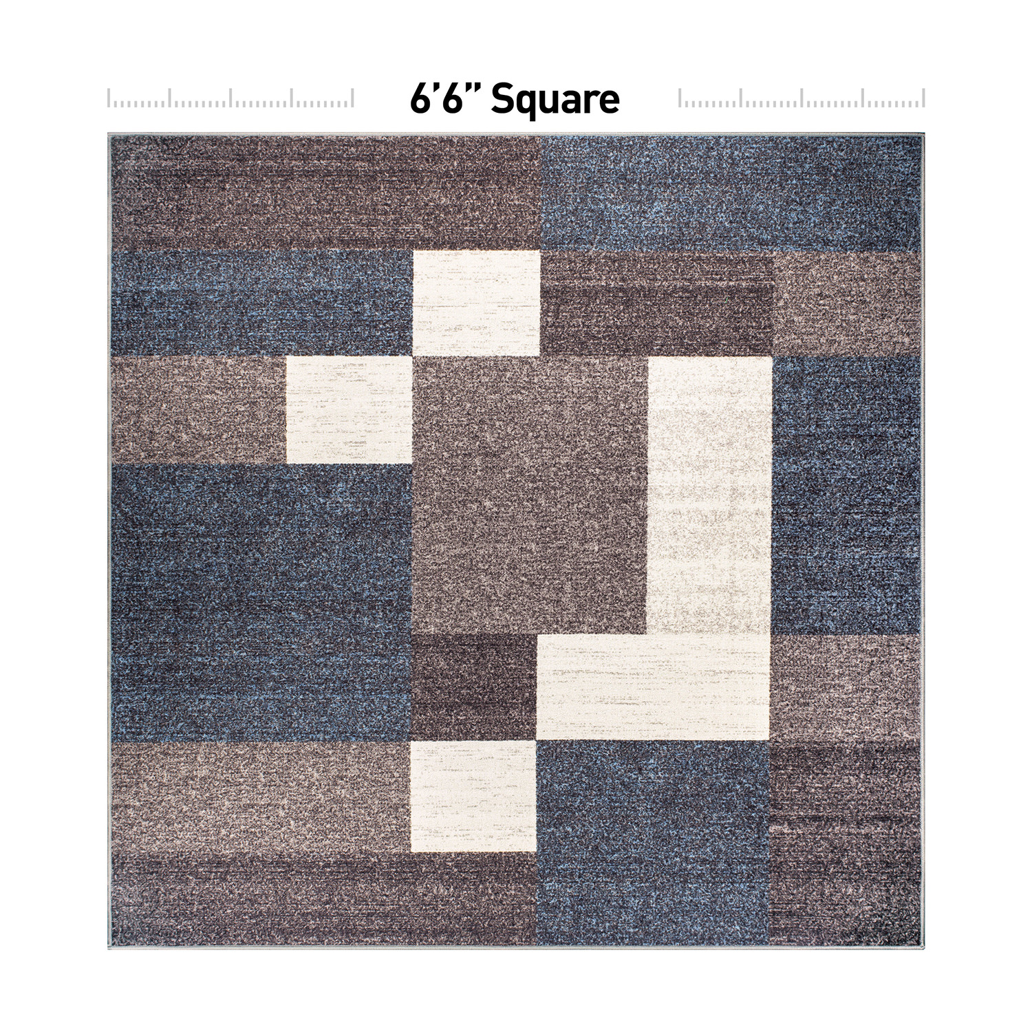 Rugshop Area Rug Modern Boxes Design Non-Slip Rugs for Living Room ...
