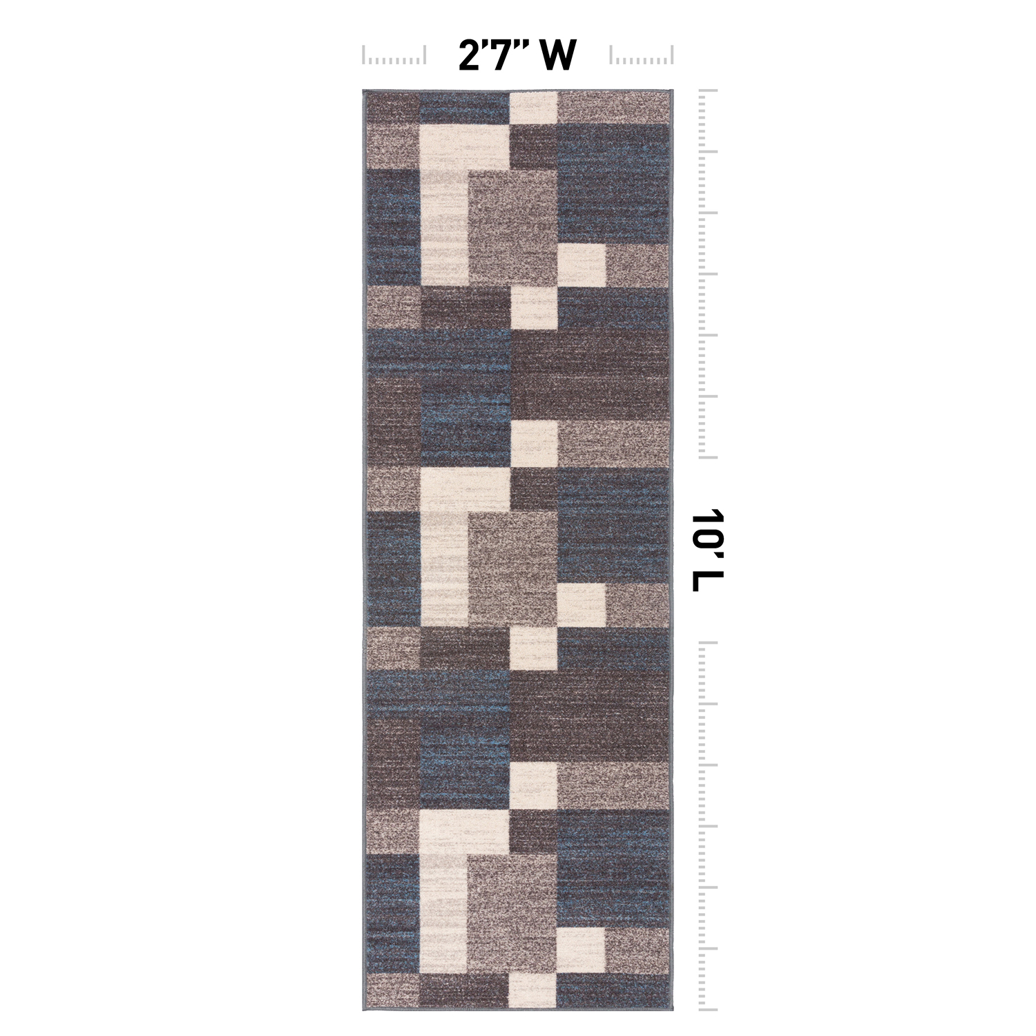 Rugshop Area Rug Modern Boxes Design Non-Slip Rugs for Living Room ...