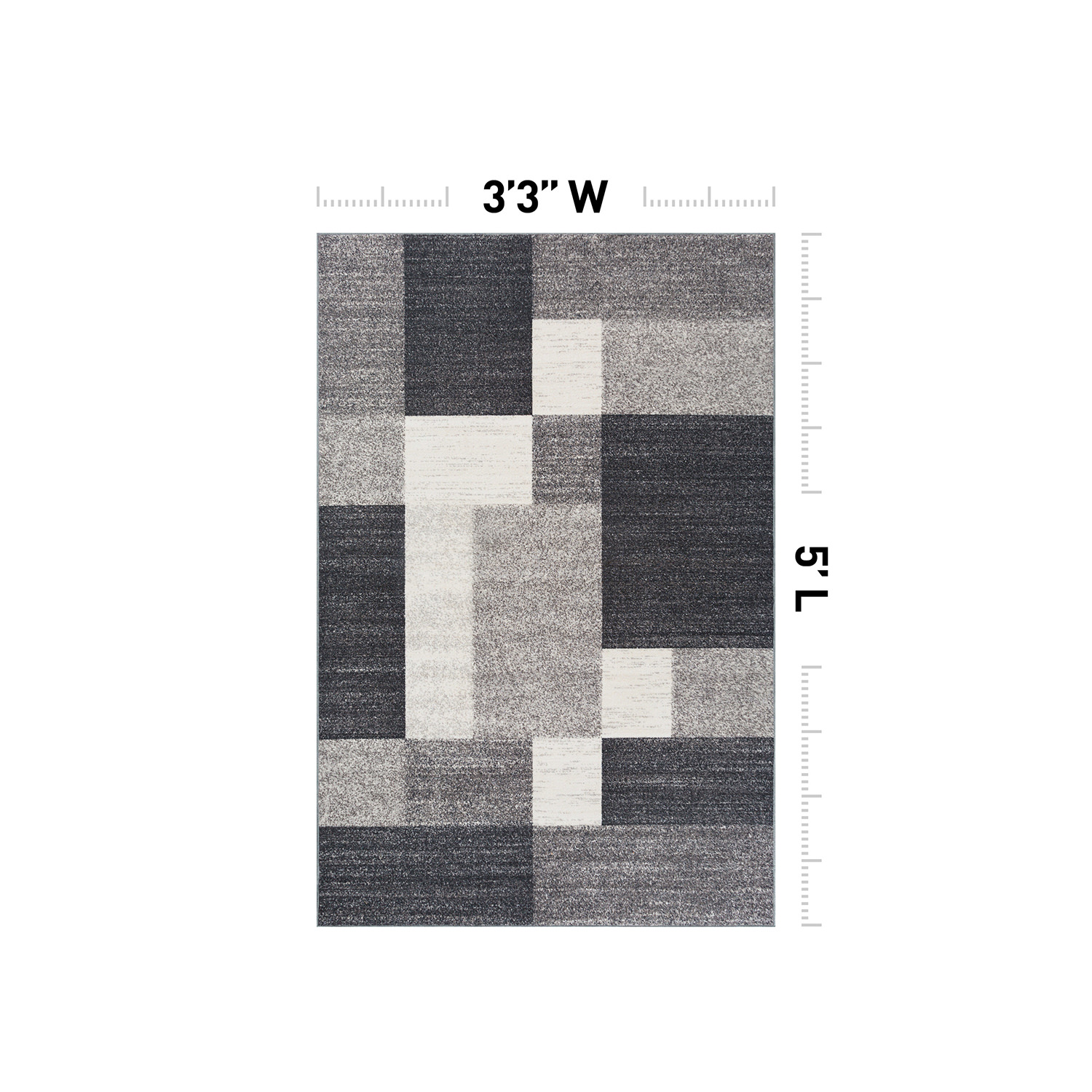 Rugshop Area Rug Modern Boxes Design Non-Slip Rugs for Living Room ...