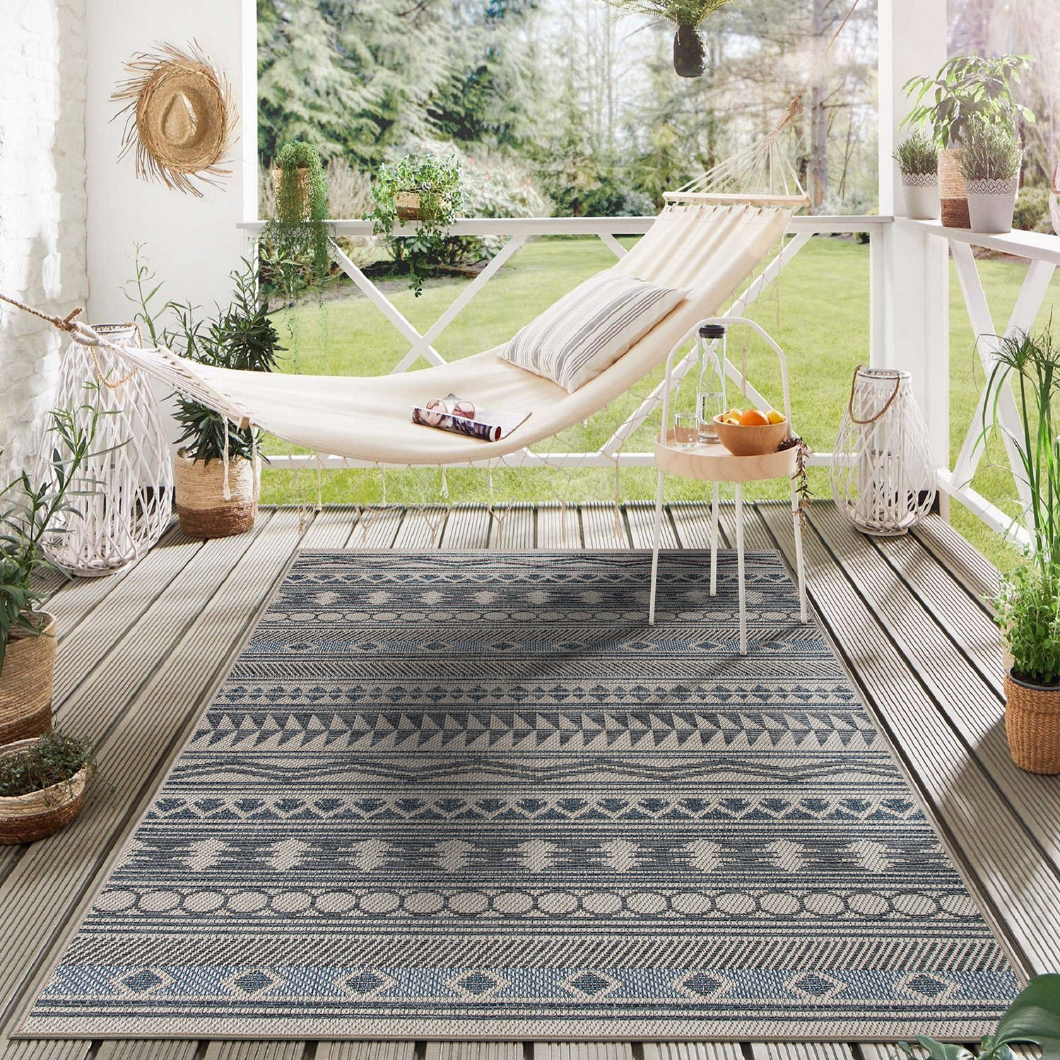 Rugshop Outdoor Rug Modern Bohemian Global Indoor/Outdoor Rugs Patio Rugs 8×10