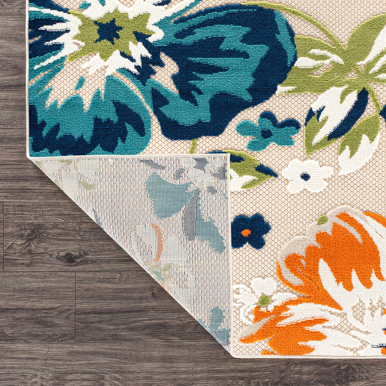 Rugshop Indoor Outdoor Rugs Bergamo Contemporary Floral Outdoor Carpet ...