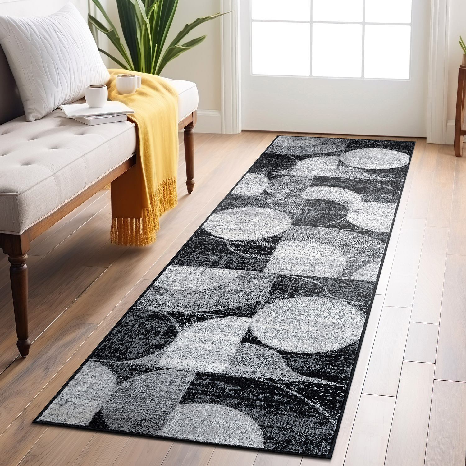 Rugshop Rugs for Bedroom Modern Geometric Design Area Carpet Rug Dining Room Rug