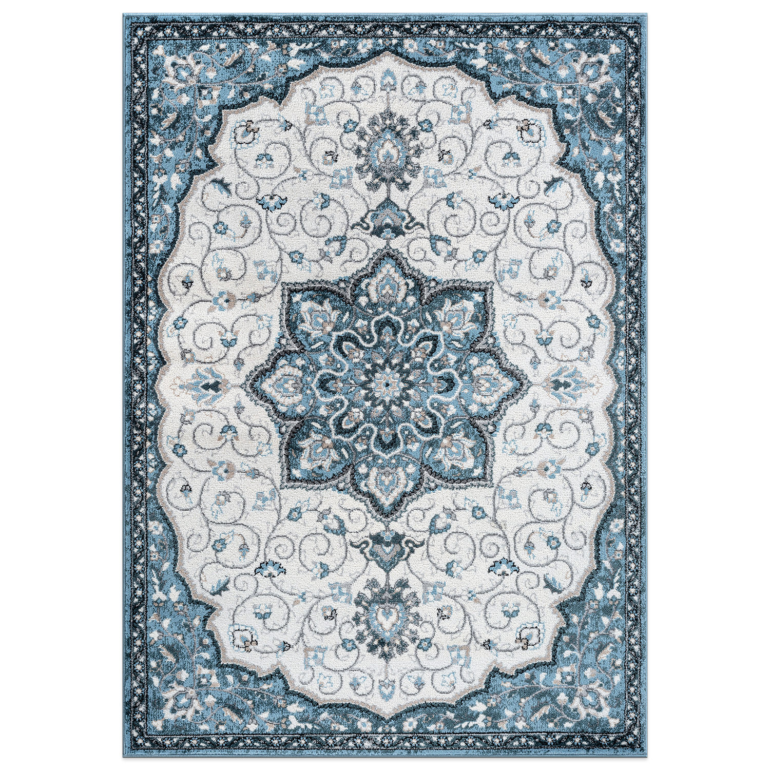 Traditional Oriental Medallion Area Rug Turkish Style Carpet Runner Mat ...