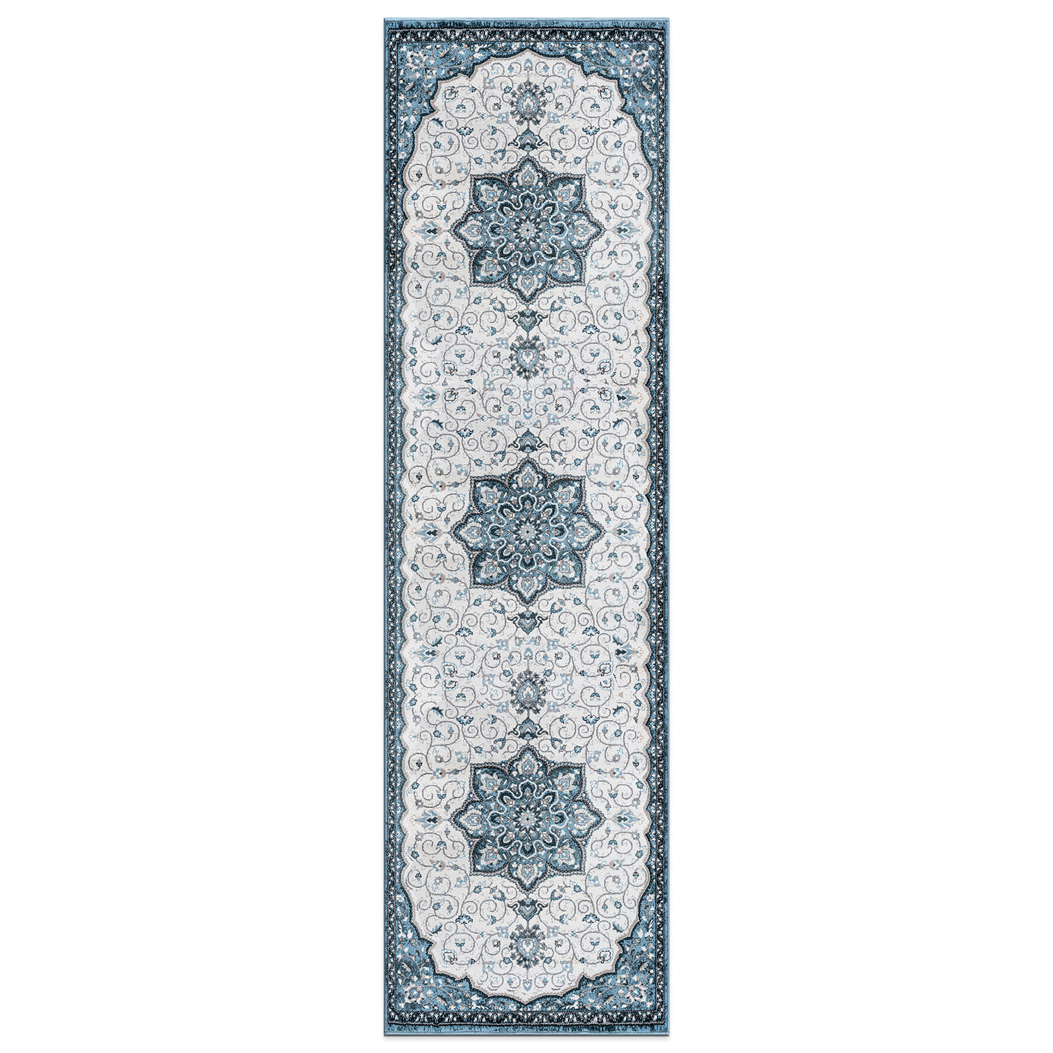 Traditional Oriental Medallion Area Rug Turkish Style Carpet Runner Mat ...