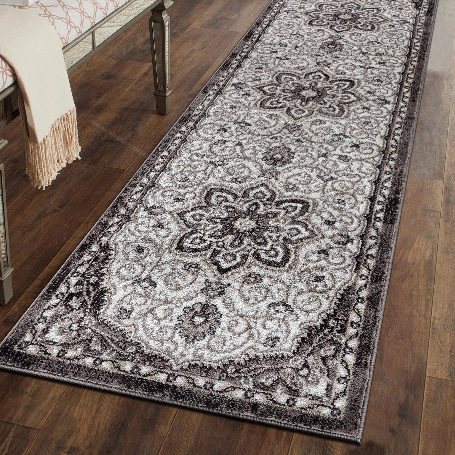 Traditional Oriental Medallion Area Rug Turkish Style Carpet Runner Mat ...