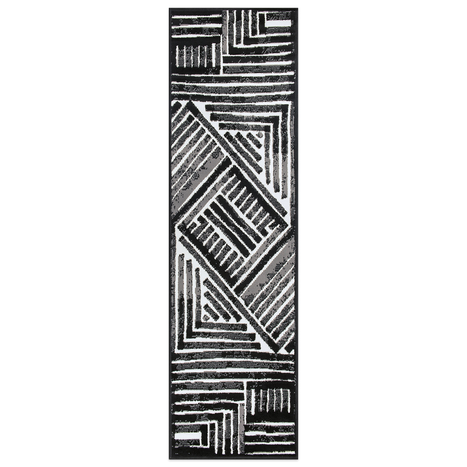 Rugshop Area Carpets Contemporary Stripe Design Area Rug Living Room Rugs Black - Picture 4 of 33