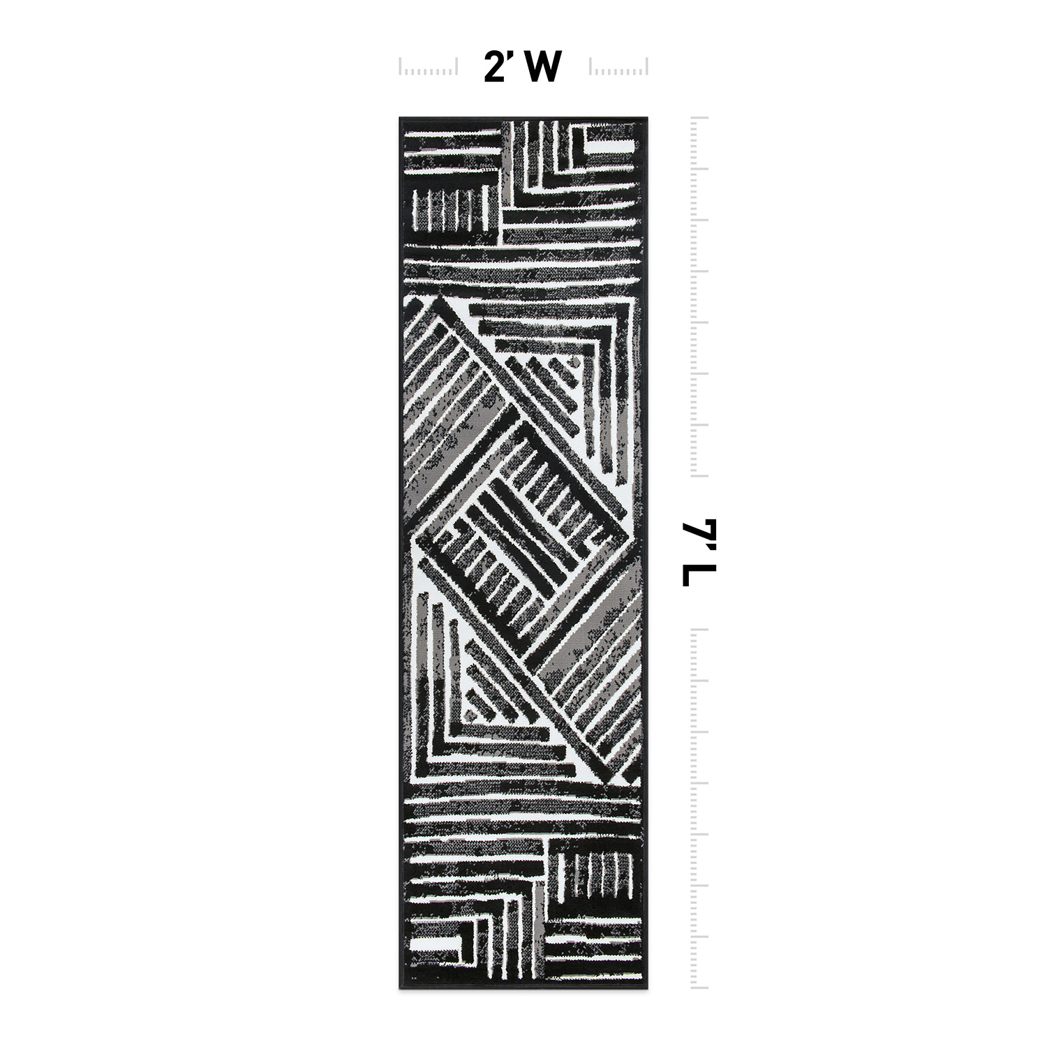 Rugshop Area Carpets Contemporary Stripe Design Area Rug Living Room Rugs Black - Picture 13 of 33