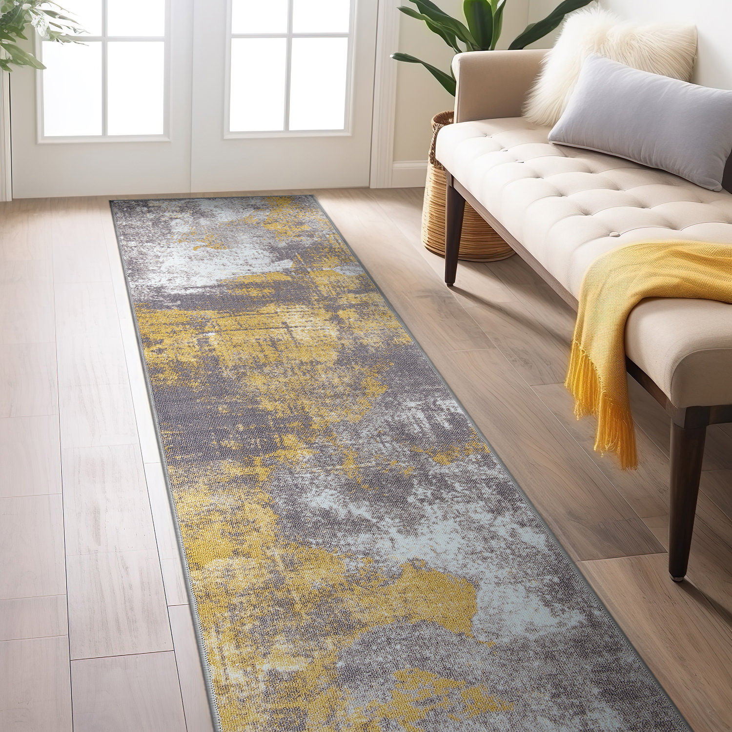 Rugshop Rugs for Sale Modern Distressed Abstract Non Slip Rug Living Room Rugs