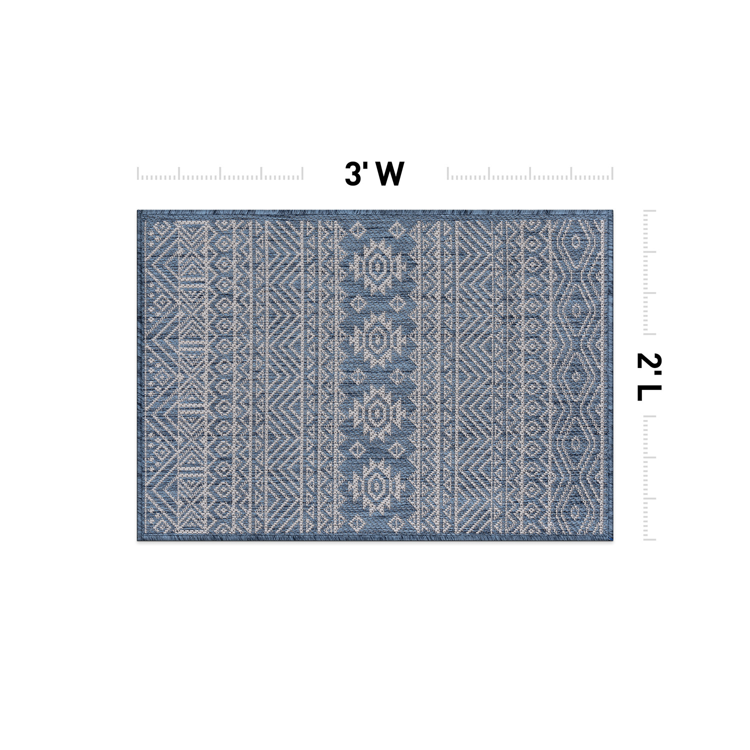 Rugshop Indoor Outdoor Area Rug Distressed Geometric Bohemian Textured ...