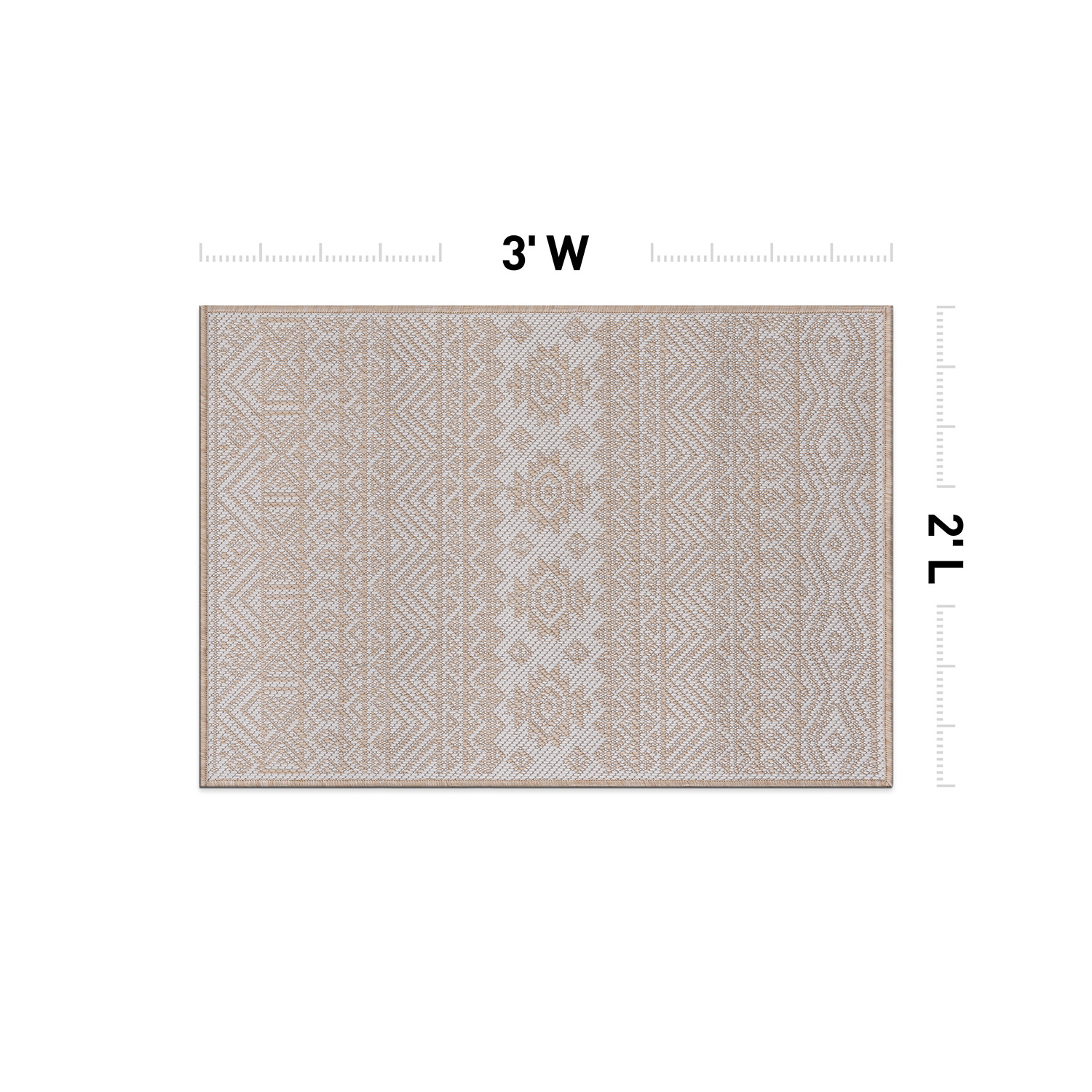 Rugshop Indoor Outdoor Area Rug Distressed Geometric Bohemian Textured ...
