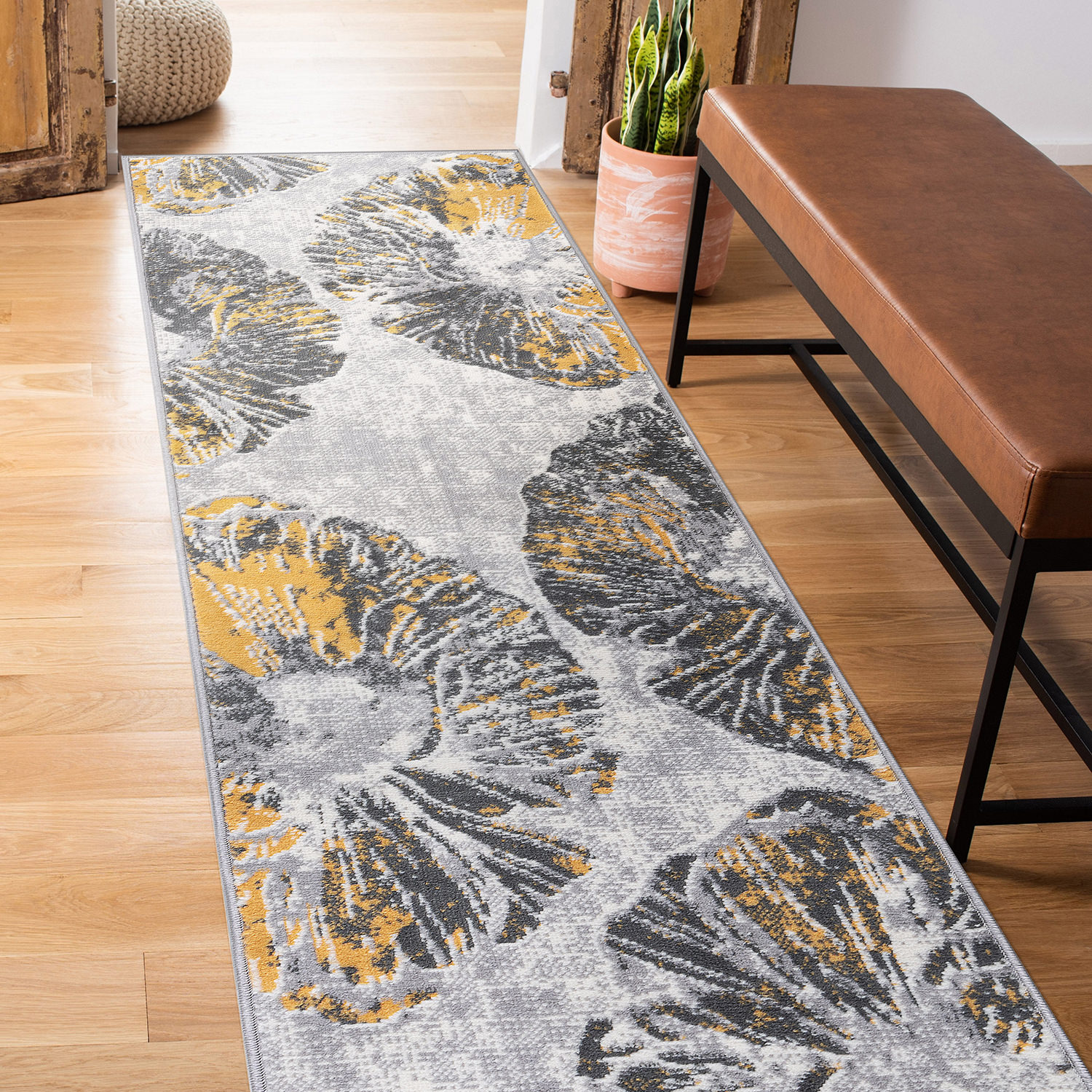 Rugshop Area Rugs Modern Floral Stain Resistant Soft Guest Room Rug Bedroom Rugs
