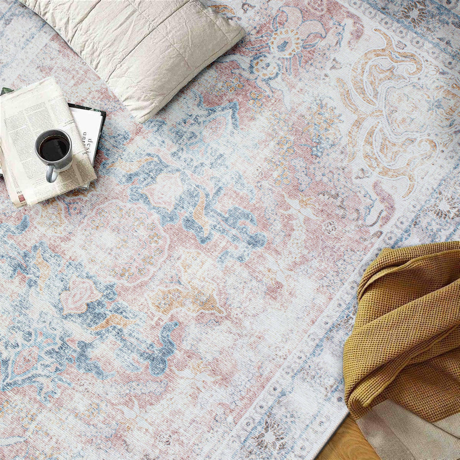 Rugshop Rugs for Living Room Bohemian Transitional Machine Washable Area Rugs - Picture 10 of 83