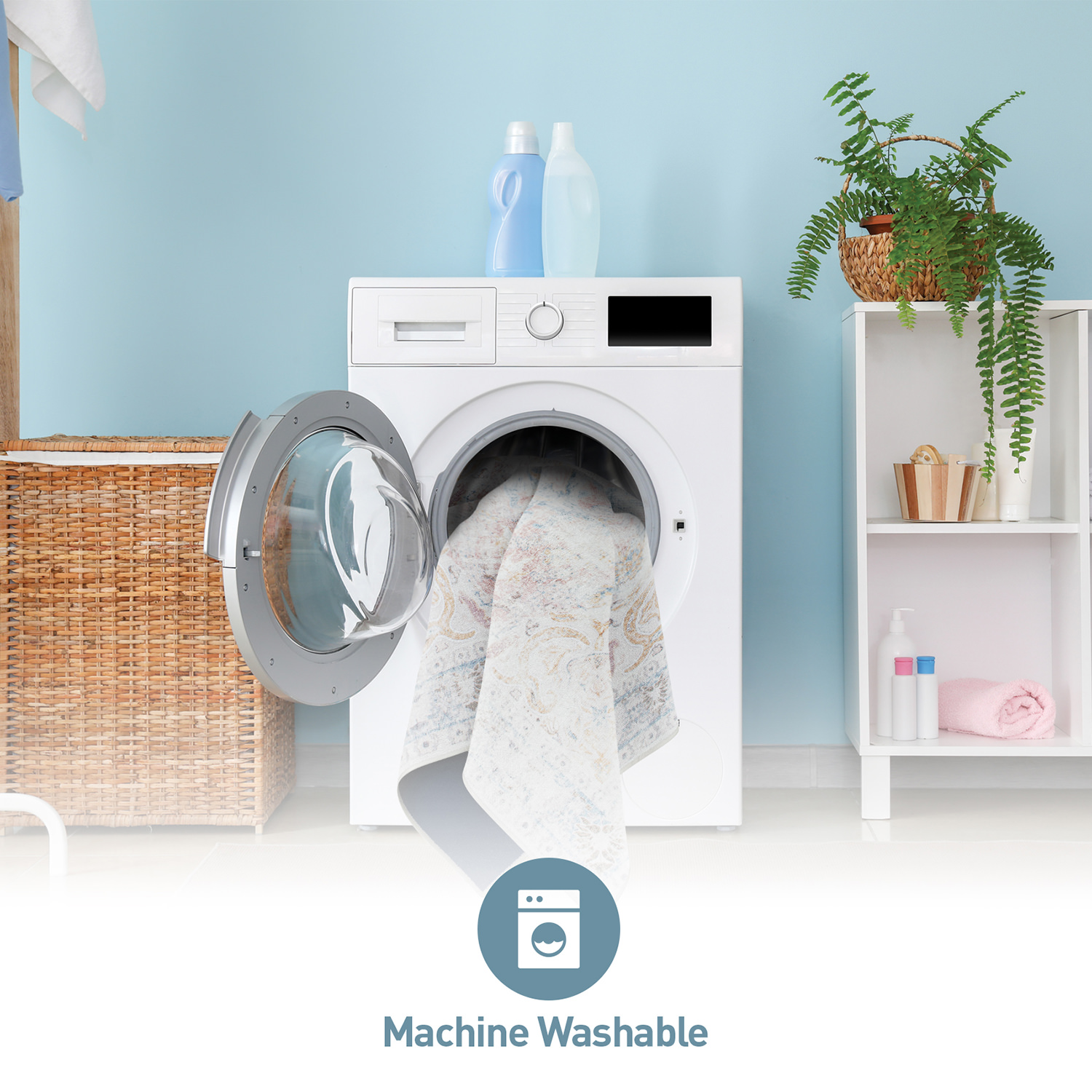 Rugshop Rugs for Living Room Bohemian Transitional Machine Washable Area Rugs - Picture 11 of 83