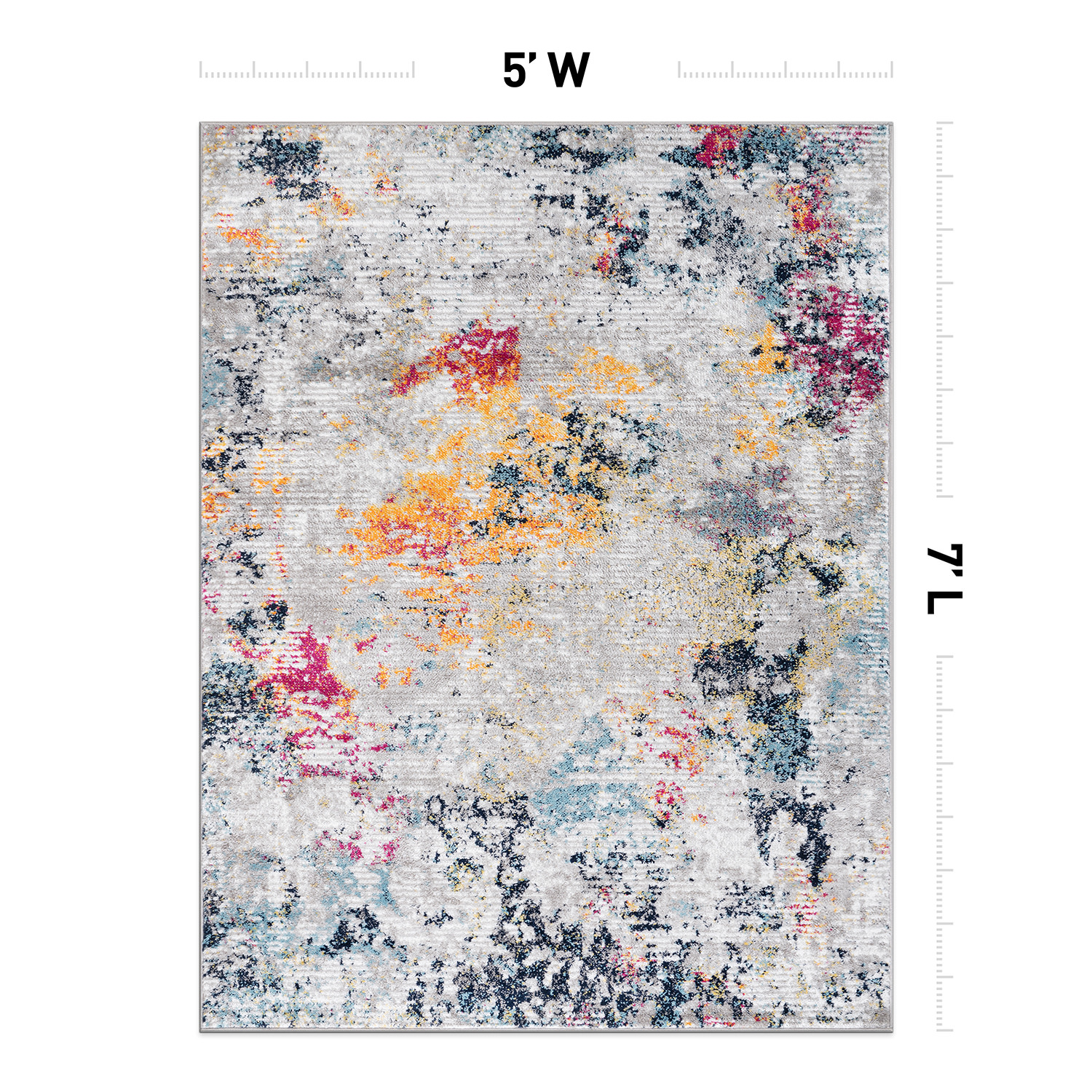 Hatppto 8x10 Area Rug, Modern Abstract Area Rug Machine Washable, Non