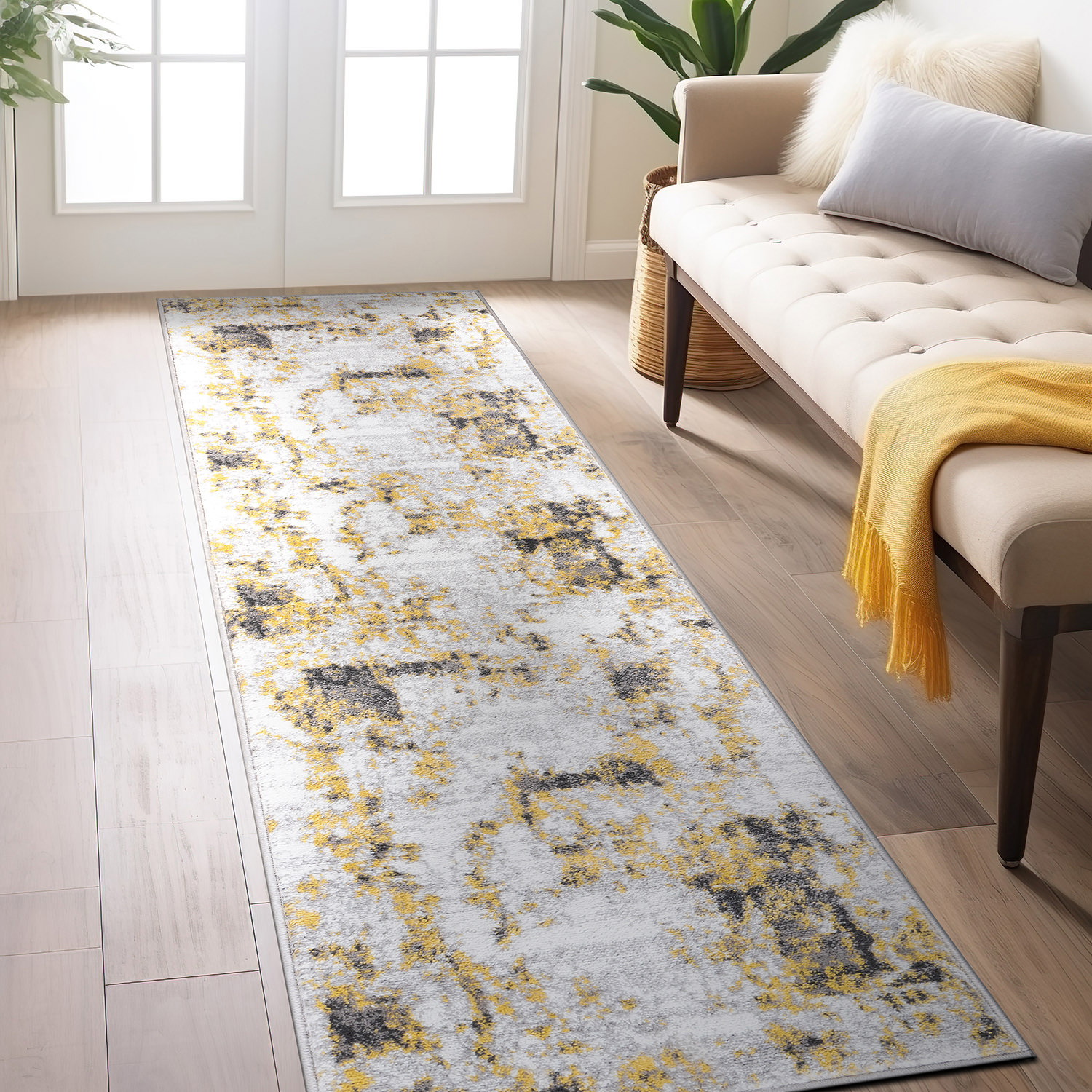 Rugshop Area Rug Contemporary Chic Abstract Design Rugs Carpet for Living Room