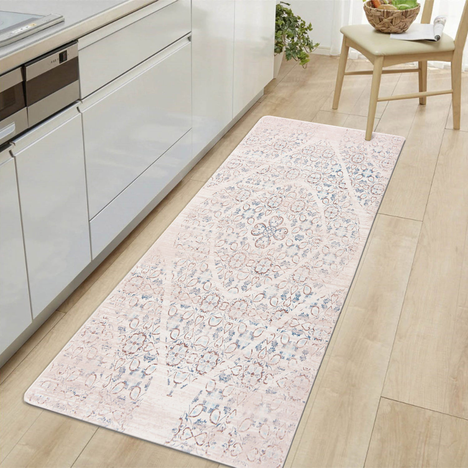 Rugshop Kitchen Mats Distressed Boho Anti-Fatigue Standing Bath Mats Non-Slip - Picture 15 of 20