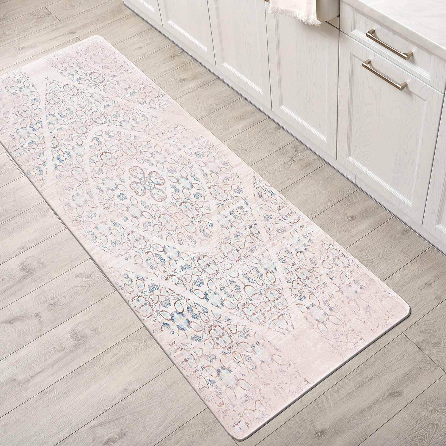 Rugshop Kitchen Mats Distressed Boho Anti-Fatigue Standing Bath Mats Non-Slip - Picture 20 of 20