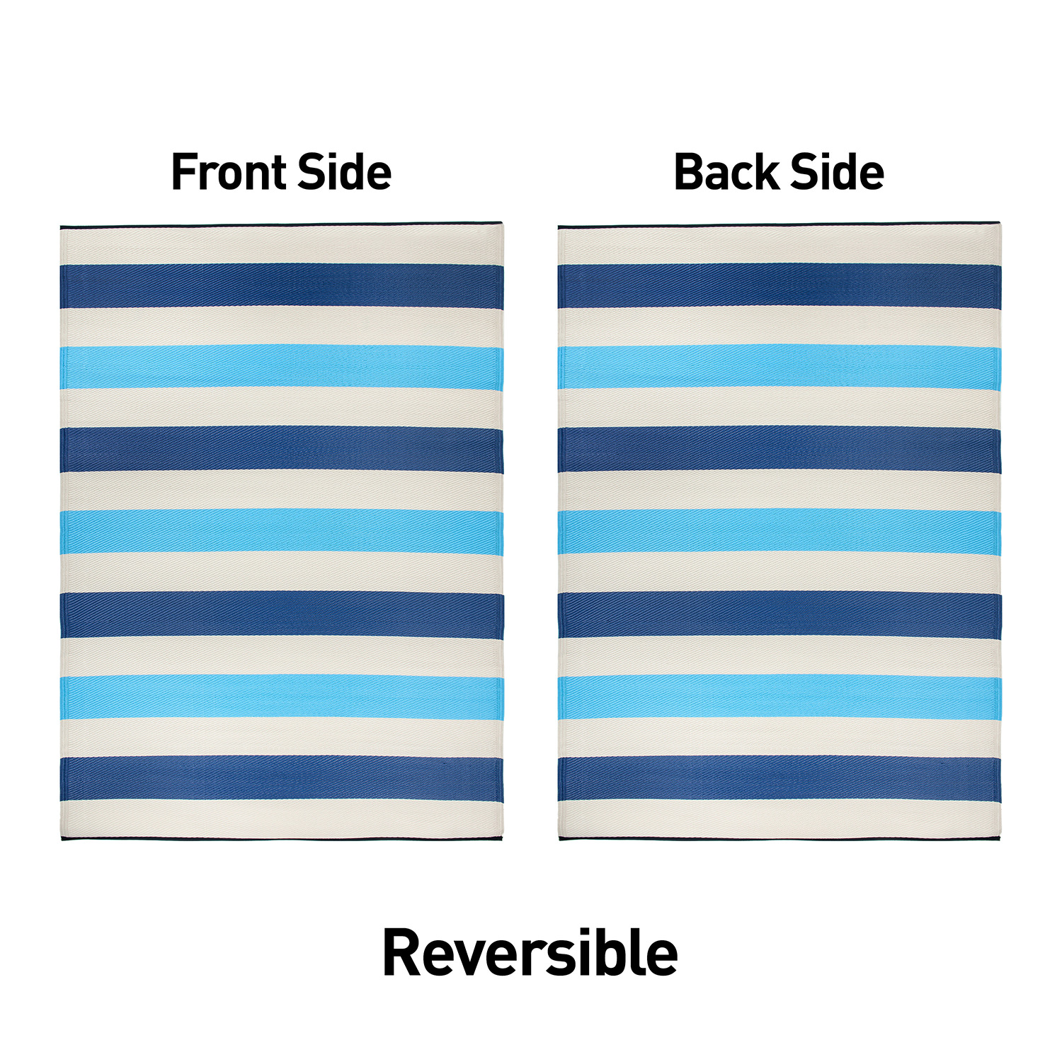 Rugshop Outdoor Carpet Modern Stripe Reversible Recycled Plastic Rug Patio Rugs - Picture 12 of 65