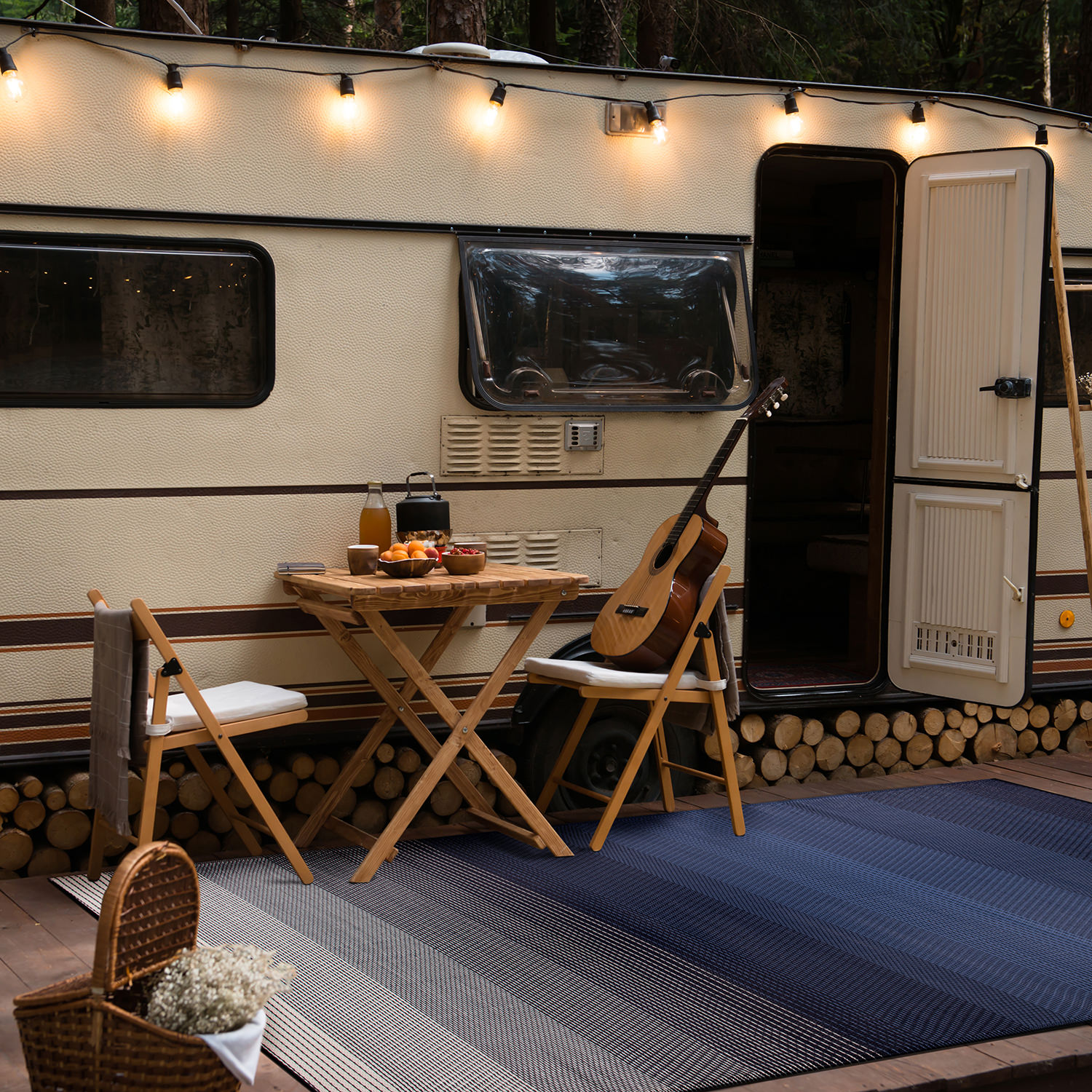 Rugshop Outdoor Rug Stripe Shade Reversible Recycled Plastic Rugs Patio Carpet - Picture 41 of 65
