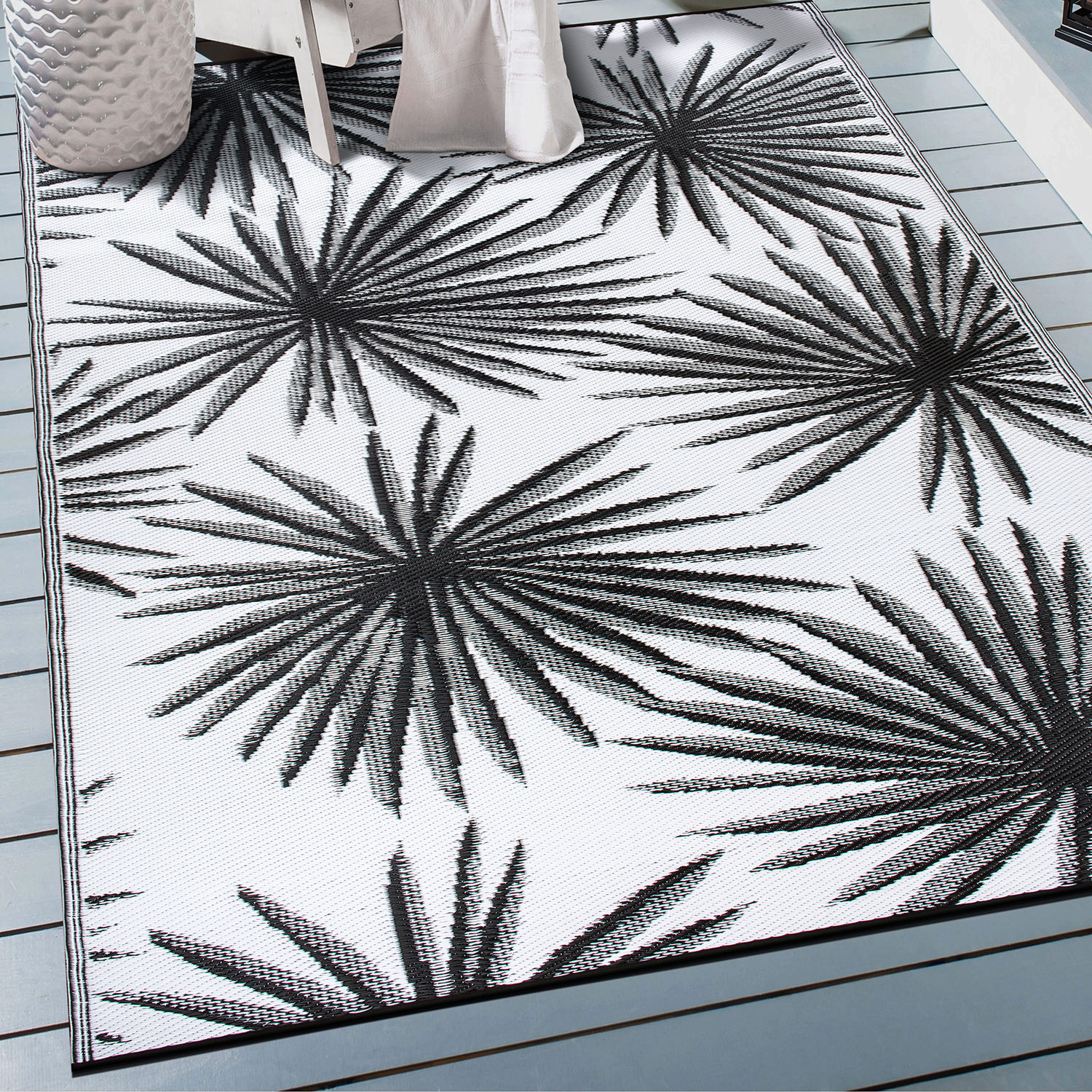 Rugshop Outdoor Rug Stripe Shade Reversible Plastic Patio Outdoor Rugs for Porch - Picture 14 of 120