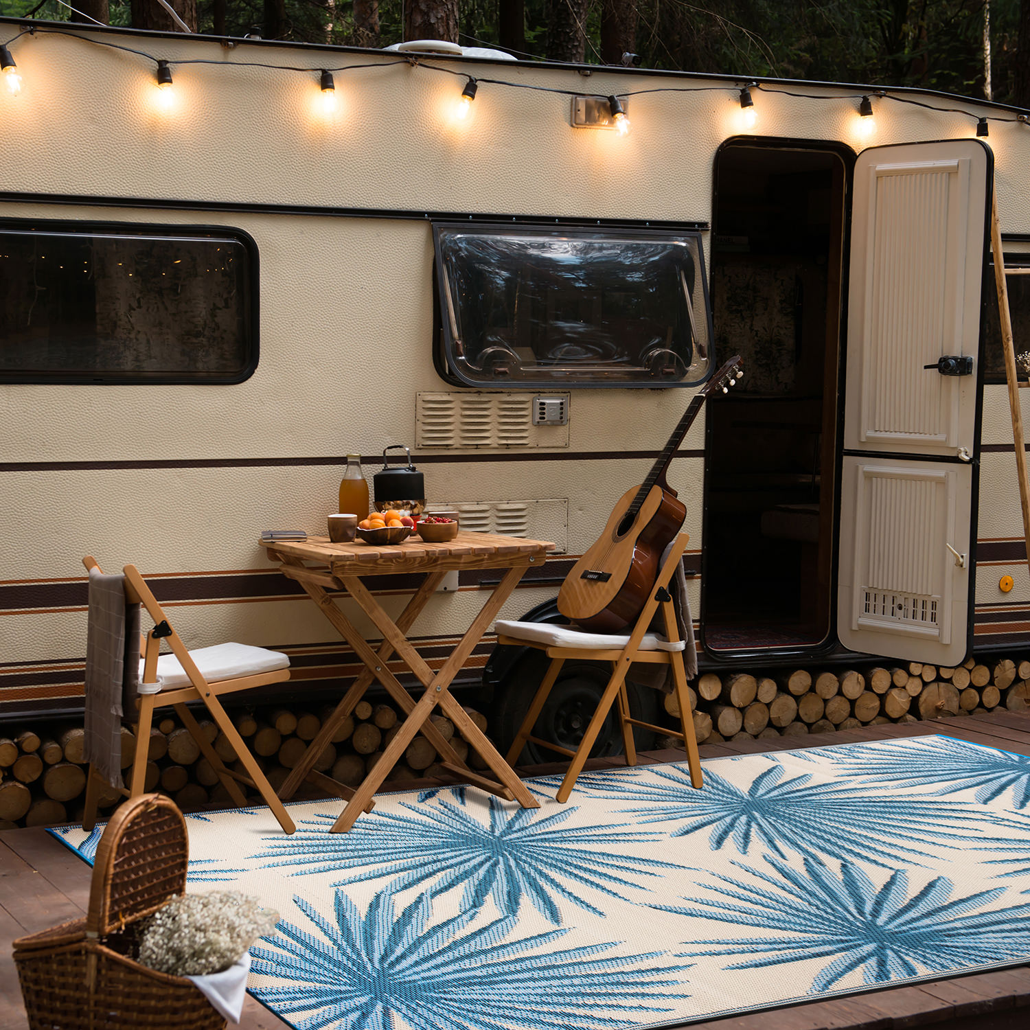 Rugshop Outdoor Rug Stripe Shade Reversible Plastic Patio Outdoor Rugs for Porch - Picture 49 of 120