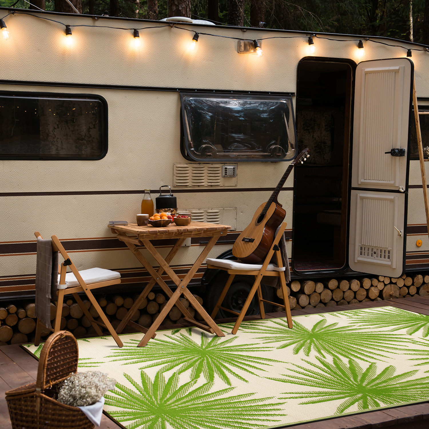 Rugshop Outdoor Rug Stripe Shade Reversible Plastic Patio Outdoor Rugs for Porch - Picture 77 of 120