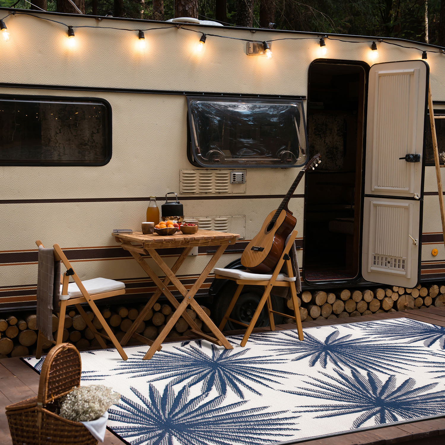 Rugshop Outdoor Rug Stripe Shade Reversible Plastic Patio Outdoor Rugs for Porch - Picture 96 of 120