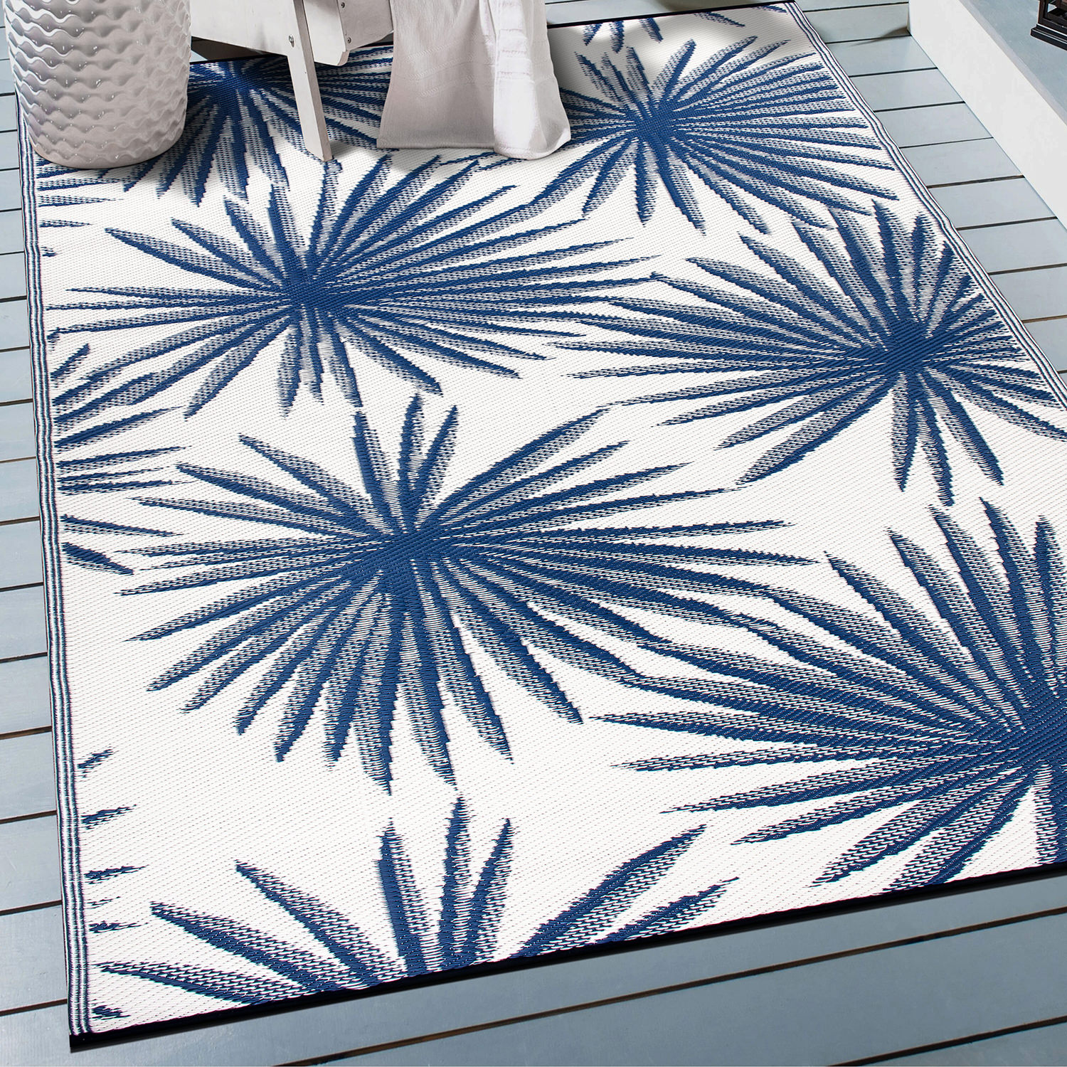 Rugshop Outdoor Rug Stripe Shade Reversible Plastic Patio Outdoor Rugs for Porch - Picture 94 of 120