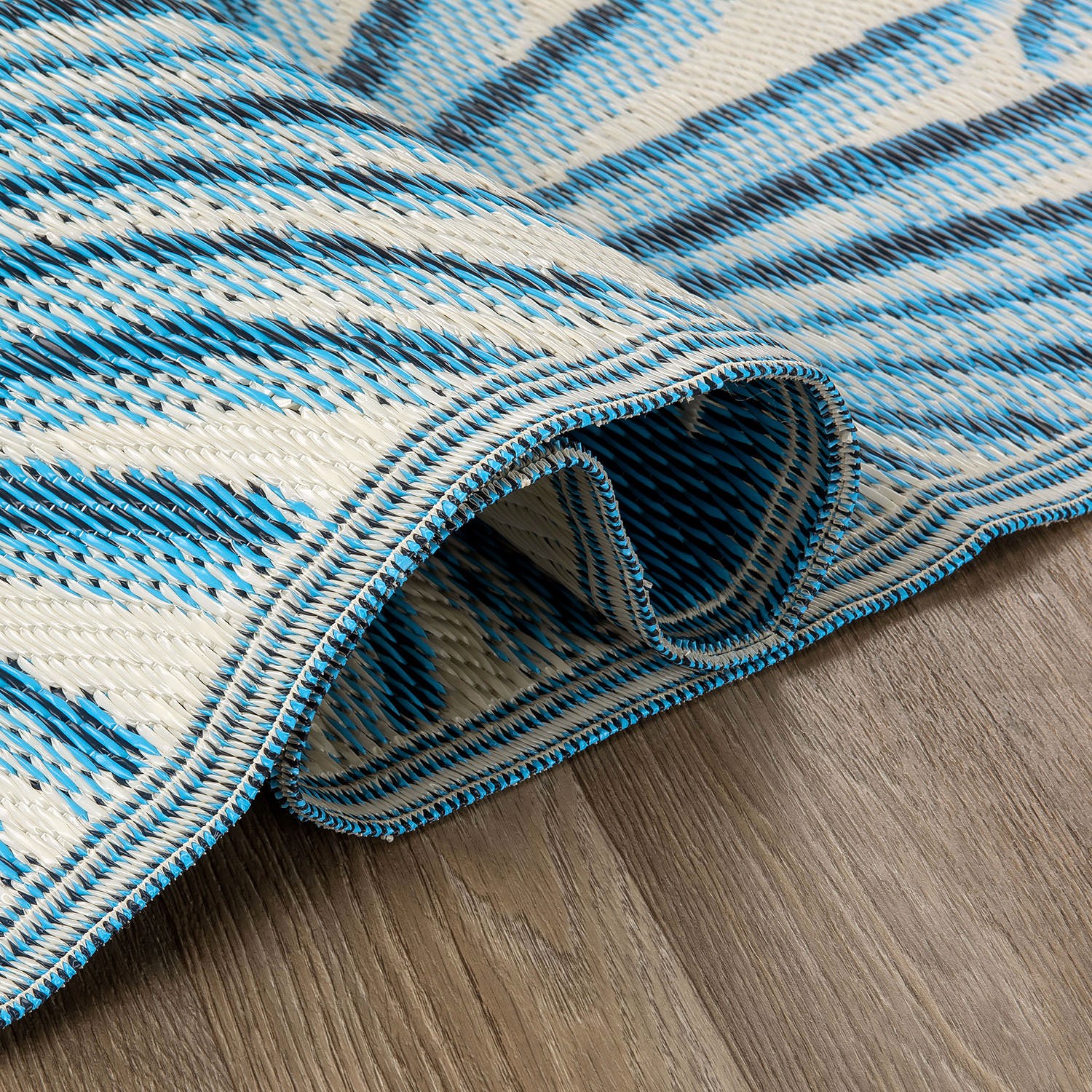 Rugshop Outdoor Rug Stripe Shade Reversible Plastic Patio Outdoor Rugs for Porch - Picture 45 of 120